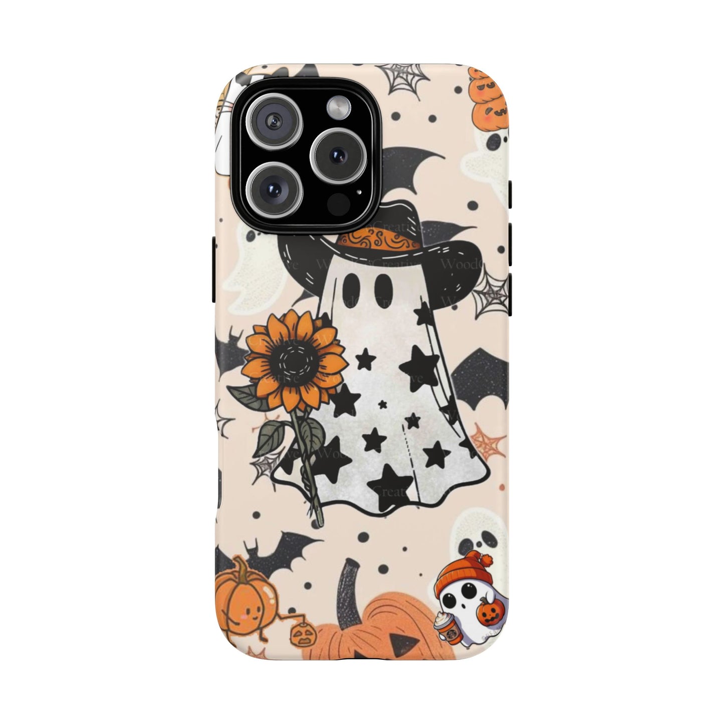Cute Ghost Phone Case, Halloween Decor, Spooky Gift, Fall Accessories, Pumpkin Lover's Gift, Autumn Vibes, Trick or Treat
