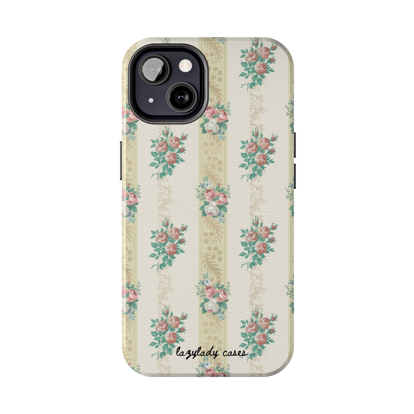 Elegant Floral Tough Phone Case - Vintage Inspired Design
