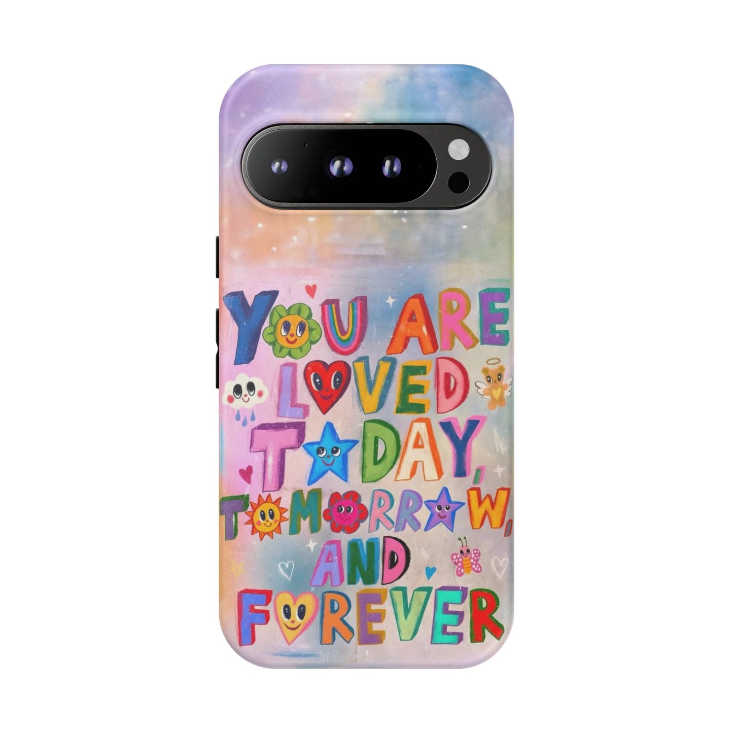 Colorful Phone Case with Positive Affirmations, Inspirational Phone Shell, Cute Gift for Teens, Motivational Tech Accessory, I Love You Case