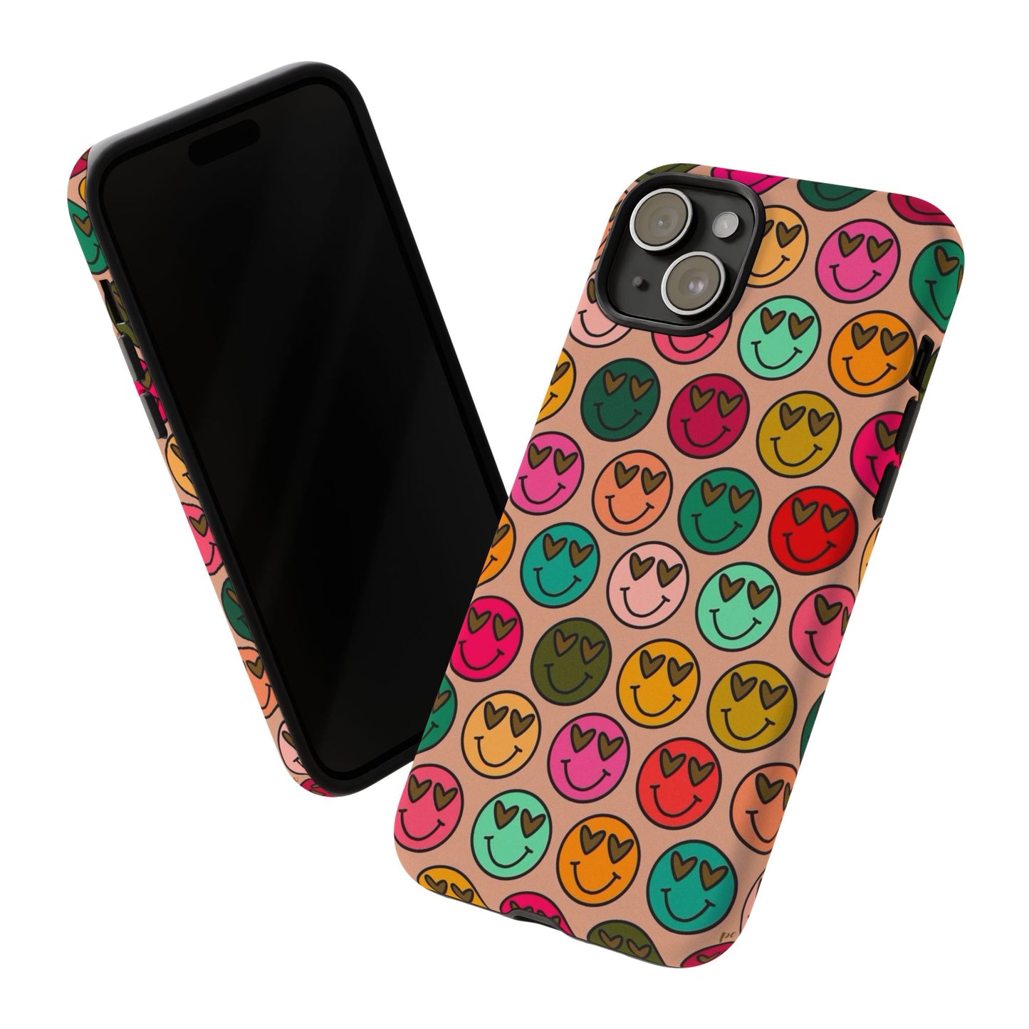 Colorful Smiley Phone Case | Tough Cases, Cute Phone Cover, Happy Vibes, Gift for Friends, Fun Phone Accessory
