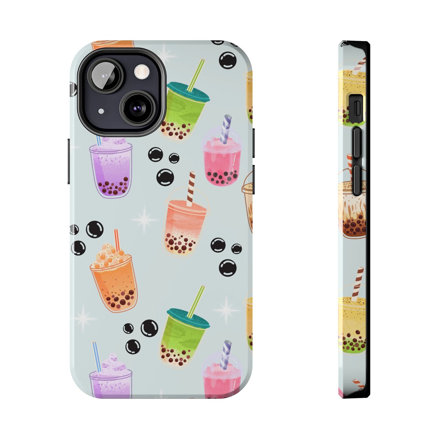 Colorful Boba Tea Phone Case, Tough Phone Cases for Drink Lovers, Cute Phone Accessory, Fun Gifts for Friends, Summer Vibes