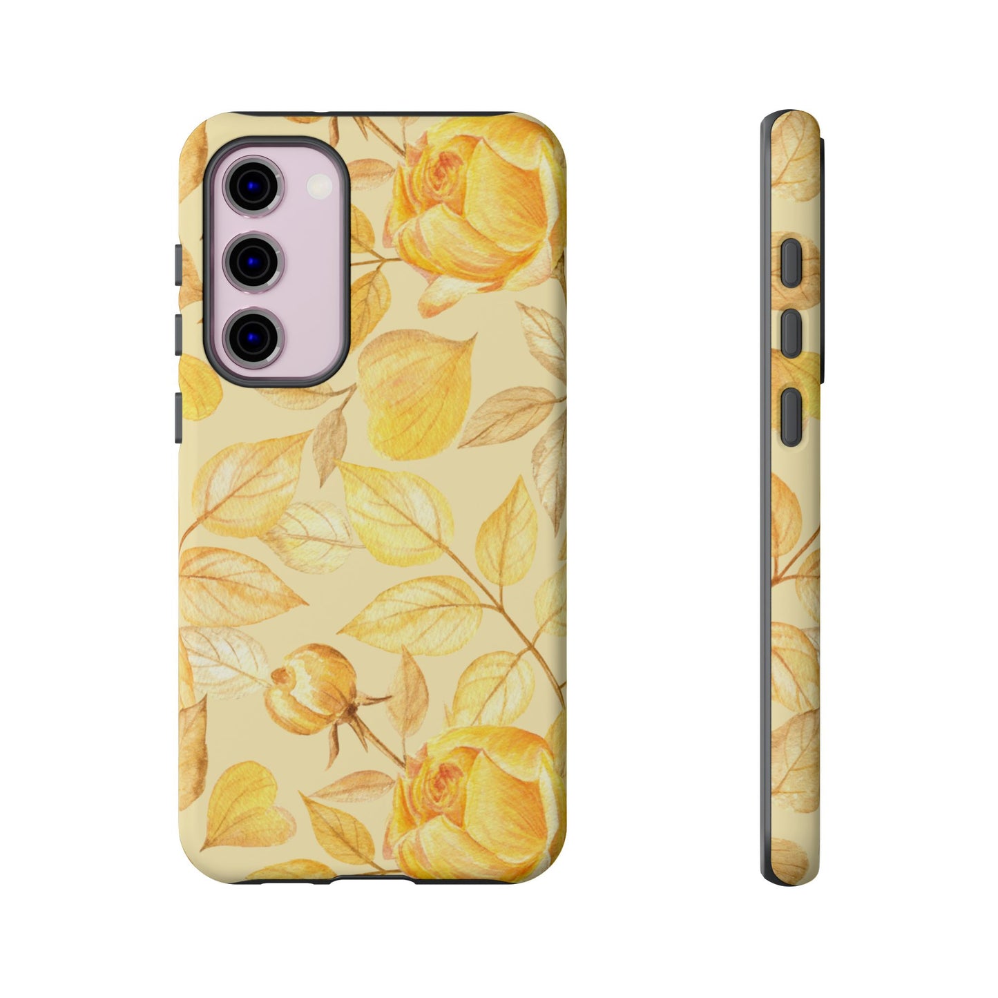 Yellow Dusk Tough Phone Case - Yellow Rose Design