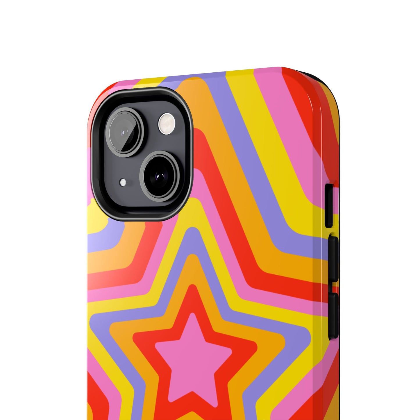 Colorful Star Pattern Tough Phone Cases | Durable Phone Cover, Unique Gifts, Trendy Accessories, Fun Tech Style