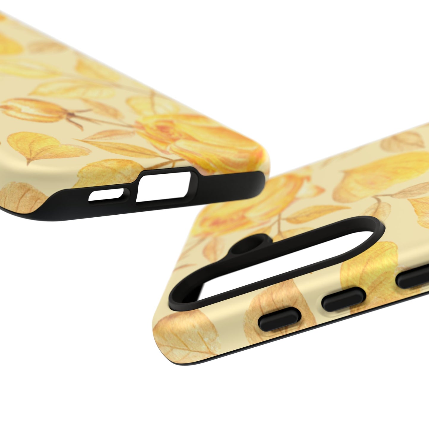 Yellow Dusk Tough Phone Case - Yellow Rose Design