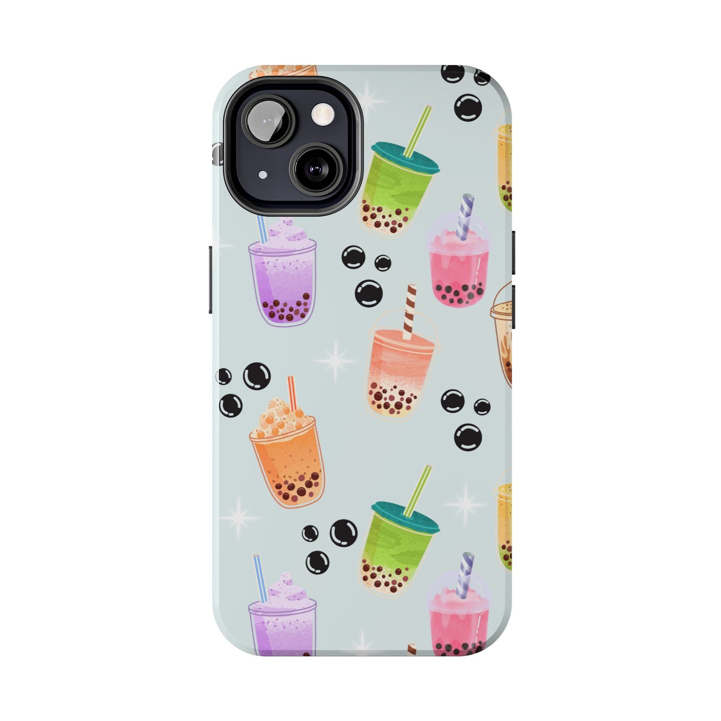 Colorful Boba Tea Phone Case, Tough Phone Cases for Drink Lovers, Cute Phone Accessory, Fun Gifts for Friends, Summer Vibes
