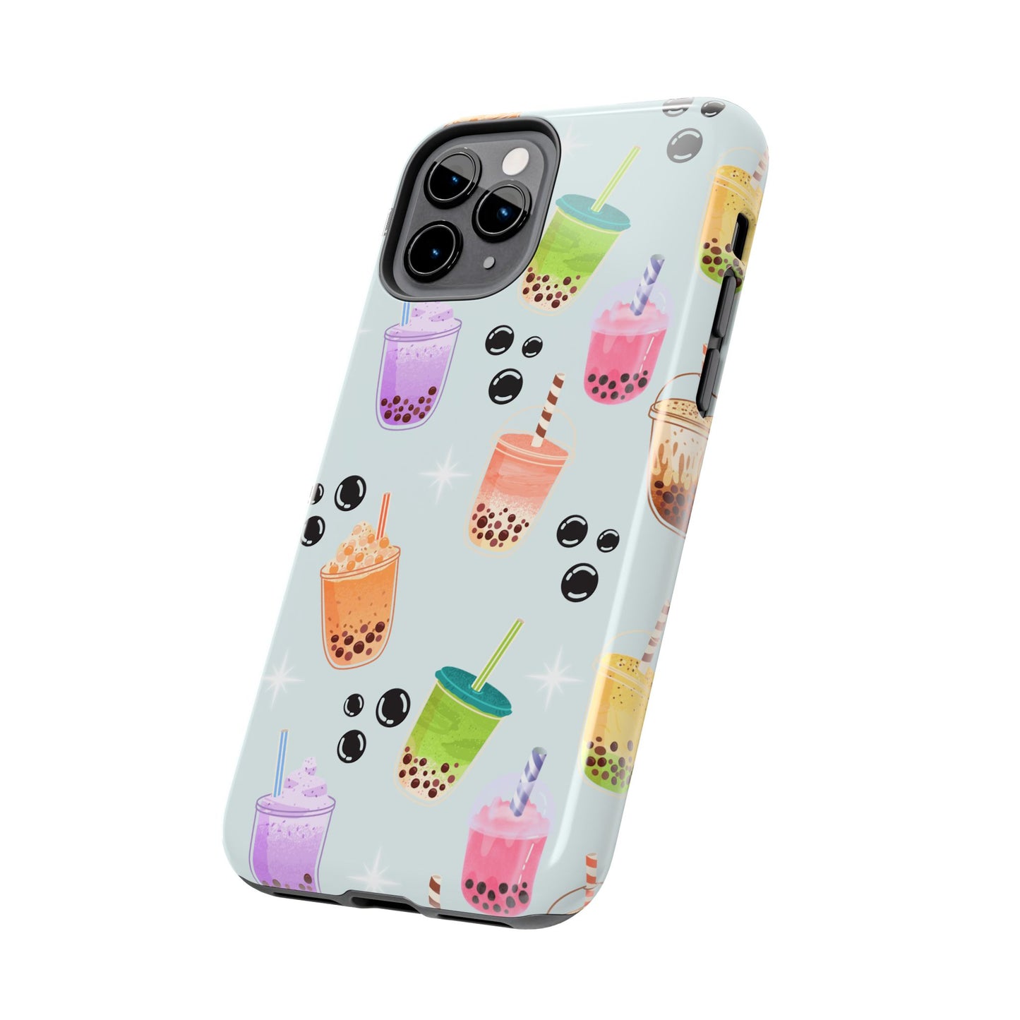 Colorful Boba Tea Phone Case, Tough Phone Cases for Drink Lovers, Cute Phone Accessory, Fun Gifts for Friends, Summer Vibes