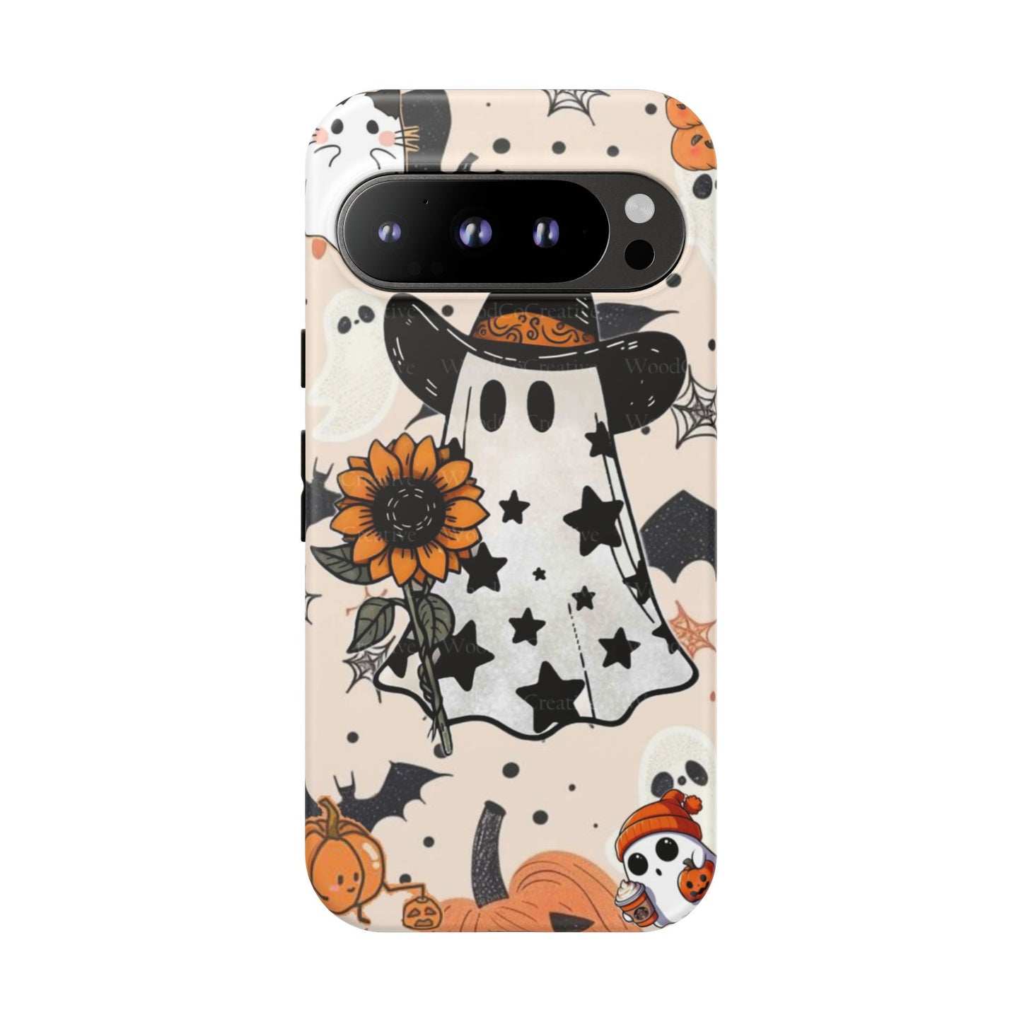 Cute Ghost Phone Case, Halloween Decor, Spooky Gift, Fall Accessories, Pumpkin Lover's Gift, Autumn Vibes, Trick or Treat