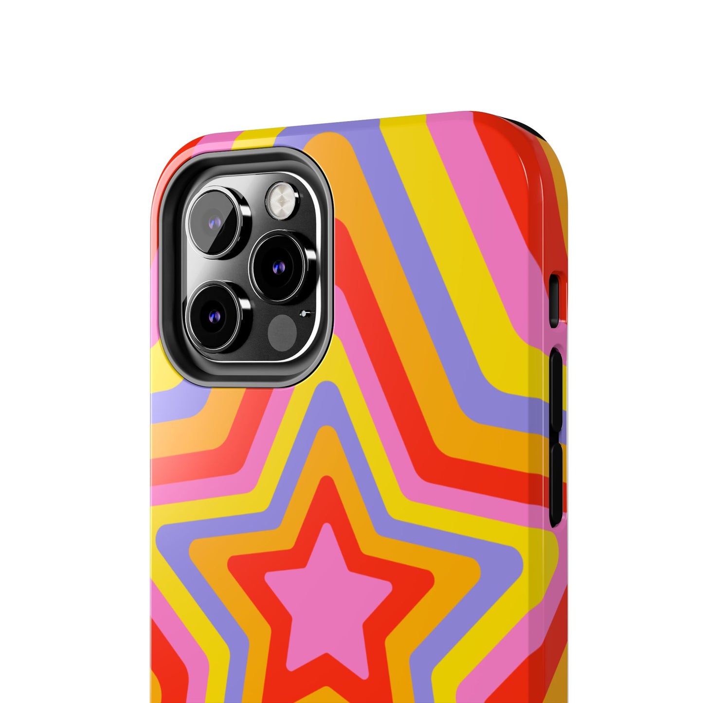 Colorful Star Pattern Tough Phone Cases | Durable Phone Cover, Unique Gifts, Trendy Accessories, Fun Tech Style