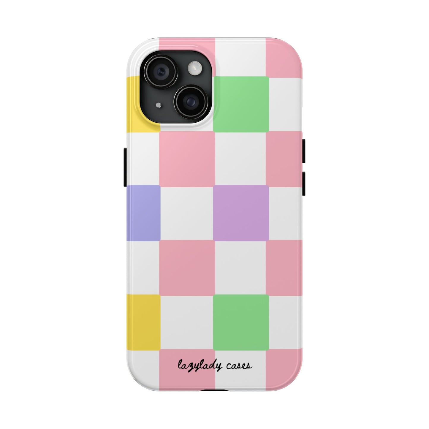Colorful Checkerboard Tough Phone Case – Vibrant & Durable Protection