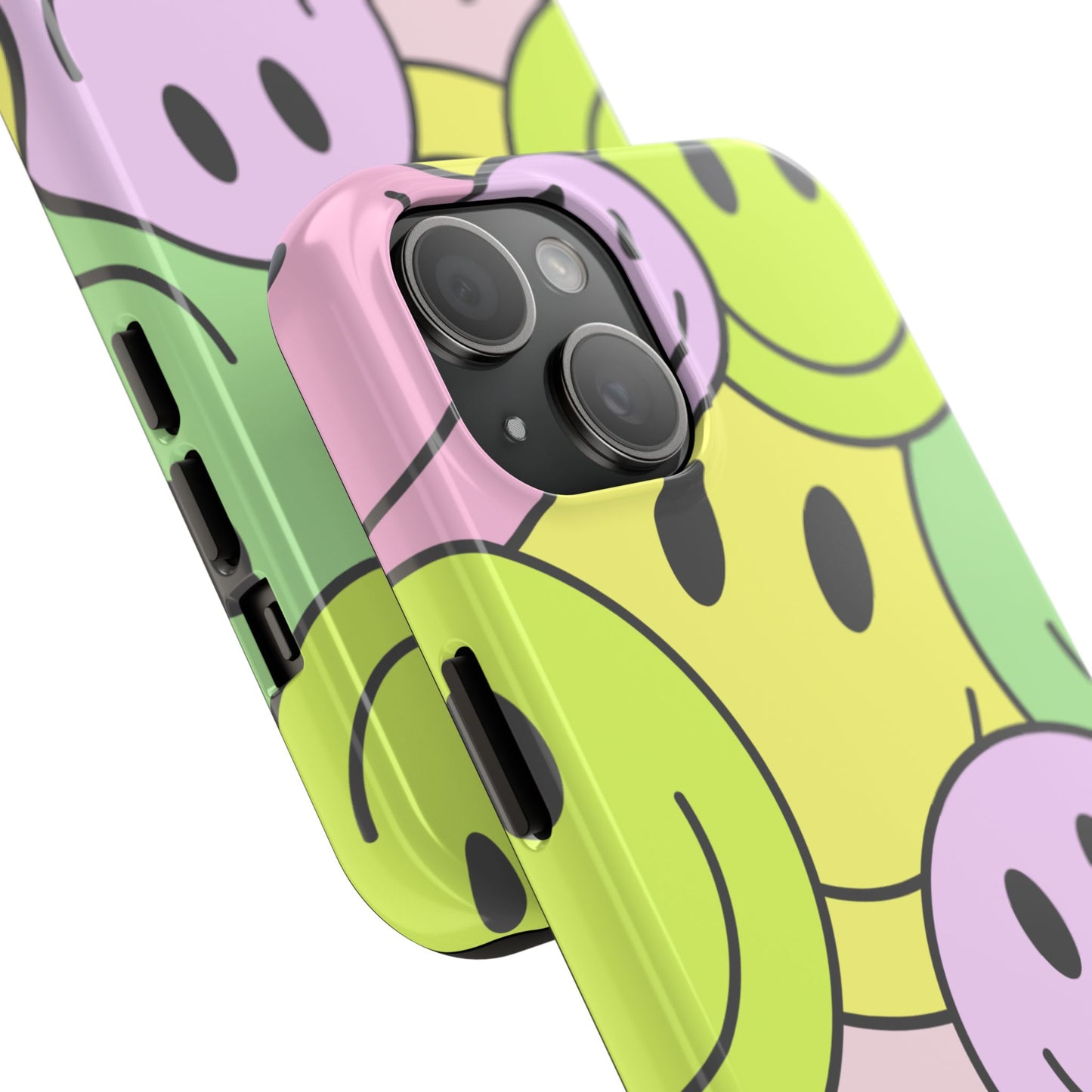Colorful Smiley Face Tough Phone Case - Fun, Durable Protection for All Ages