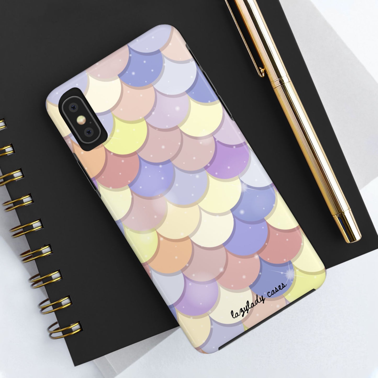 Mermaid Scale Tough Phone Case - Durable Protection with Colorful Design