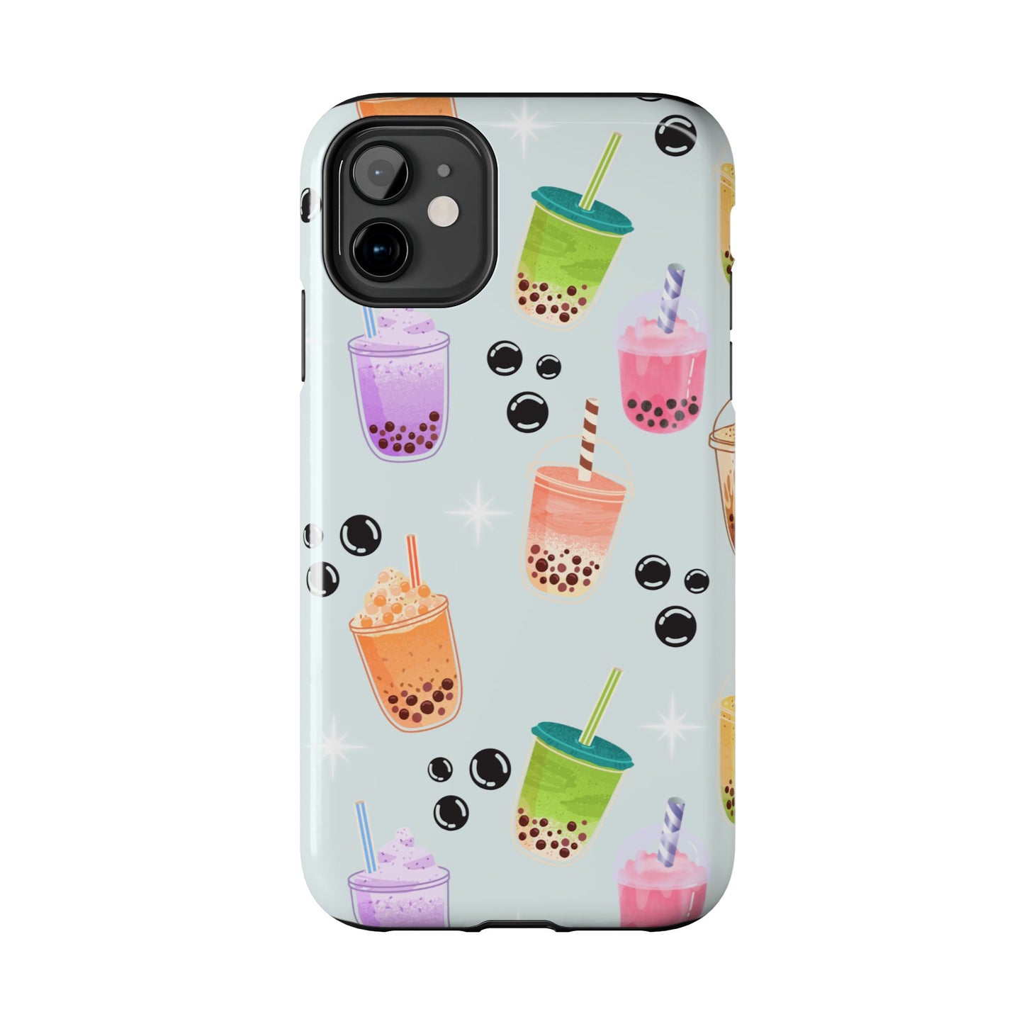 Colorful Boba Tea Phone Case, Tough Phone Cases for Drink Lovers, Cute Phone Accessory, Fun Gifts for Friends, Summer Vibes