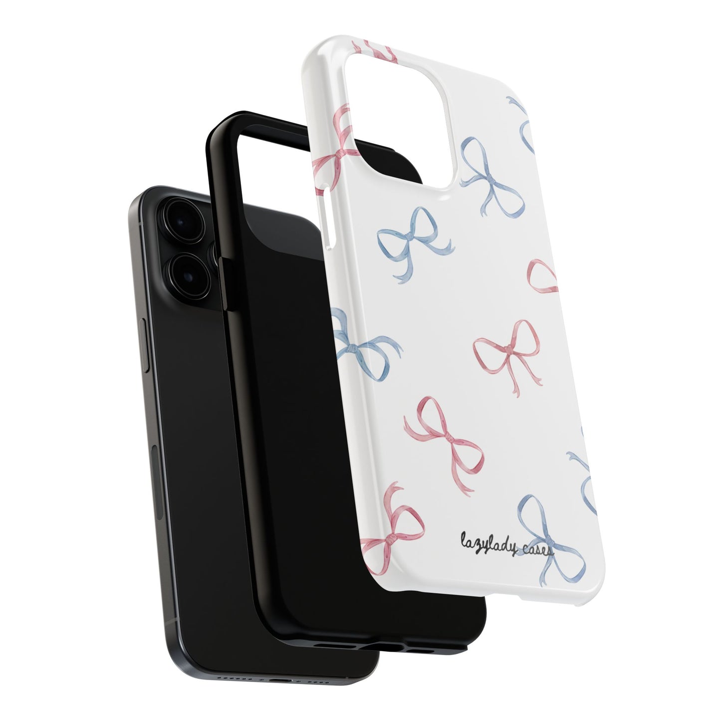 Chic Bow Pattern Tough Phone Case | Stylish Protection for Your Device