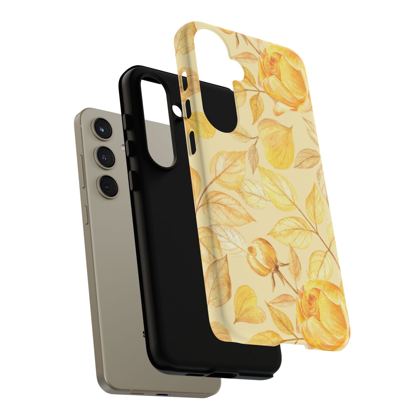 Yellow Dusk Tough Phone Case - Yellow Rose Design