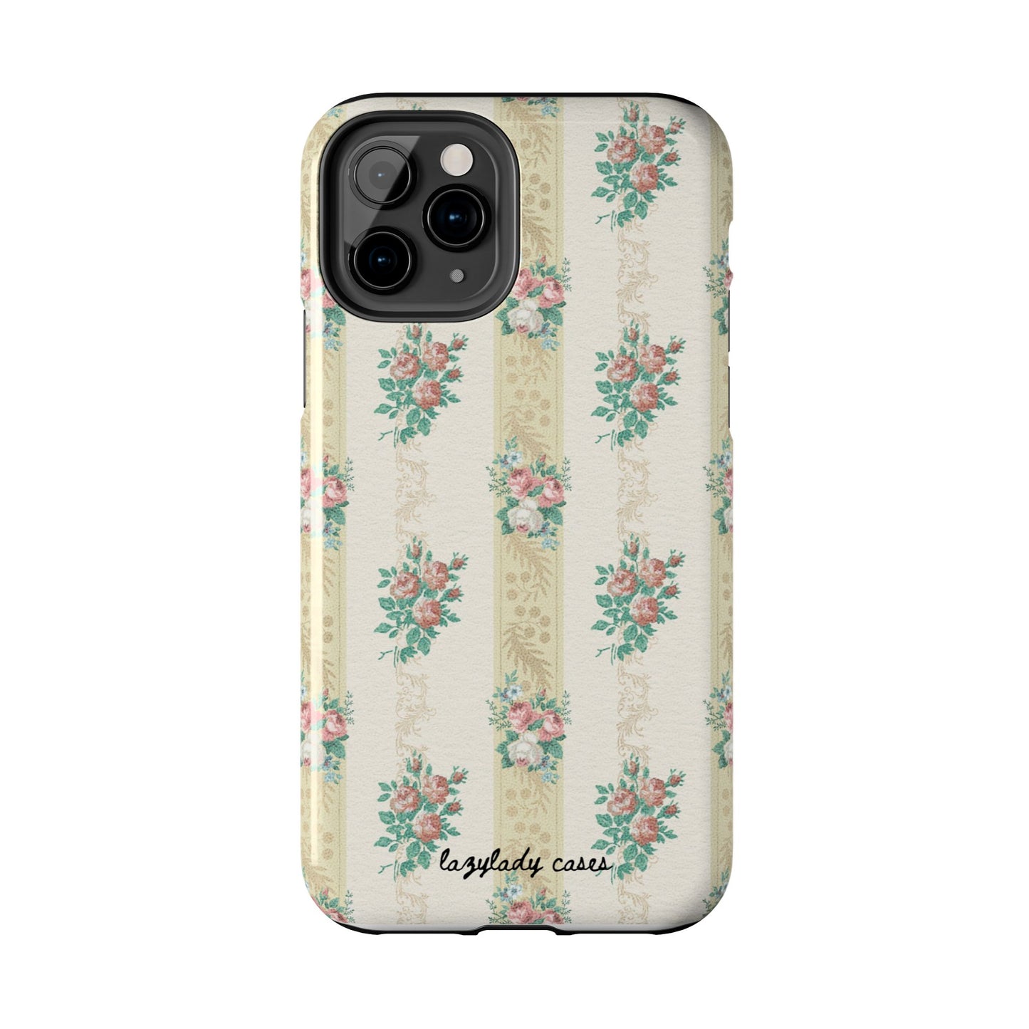 Elegant Floral Tough Phone Case - Vintage Inspired Design