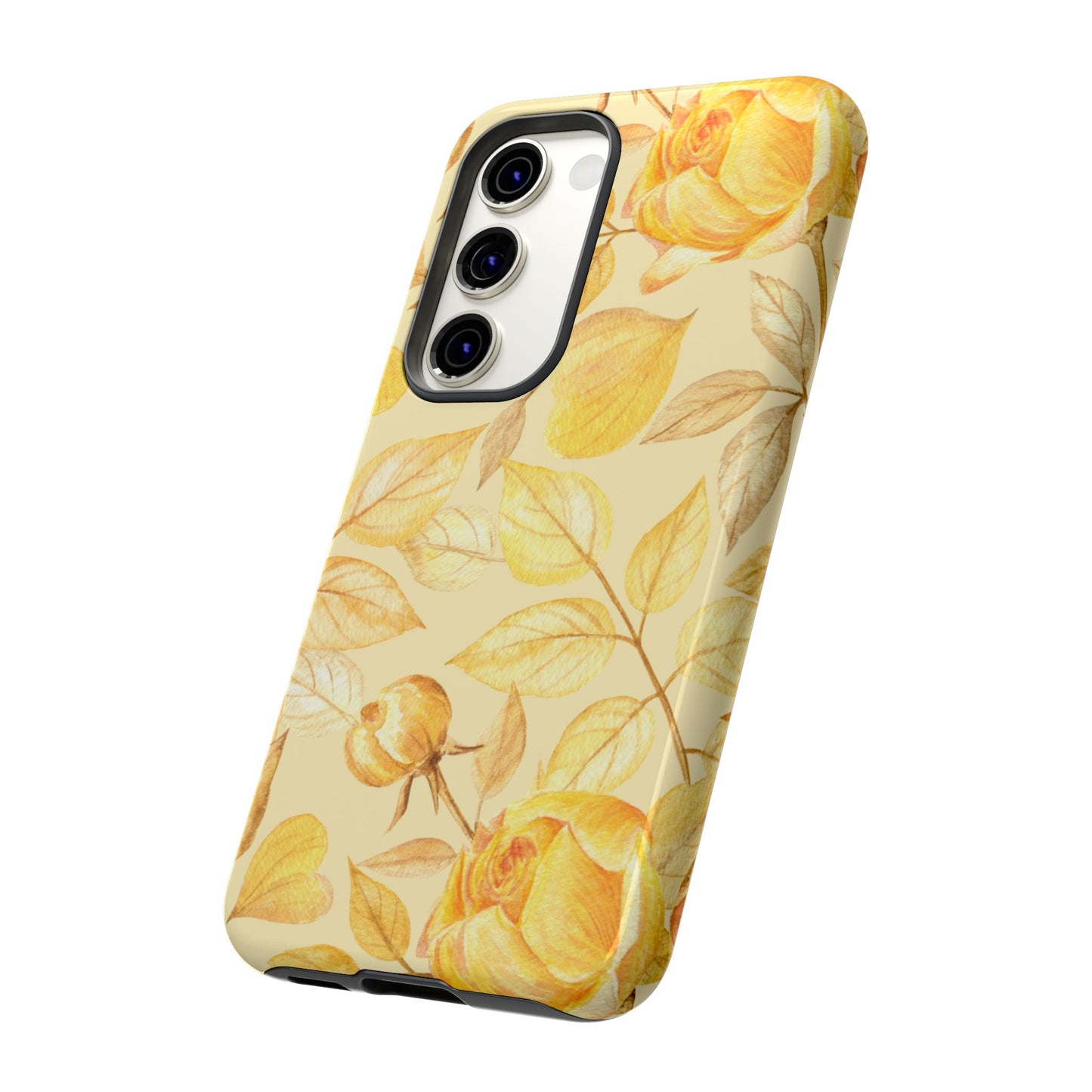 Yellow Dusk Tough Phone Case - Yellow Rose Design