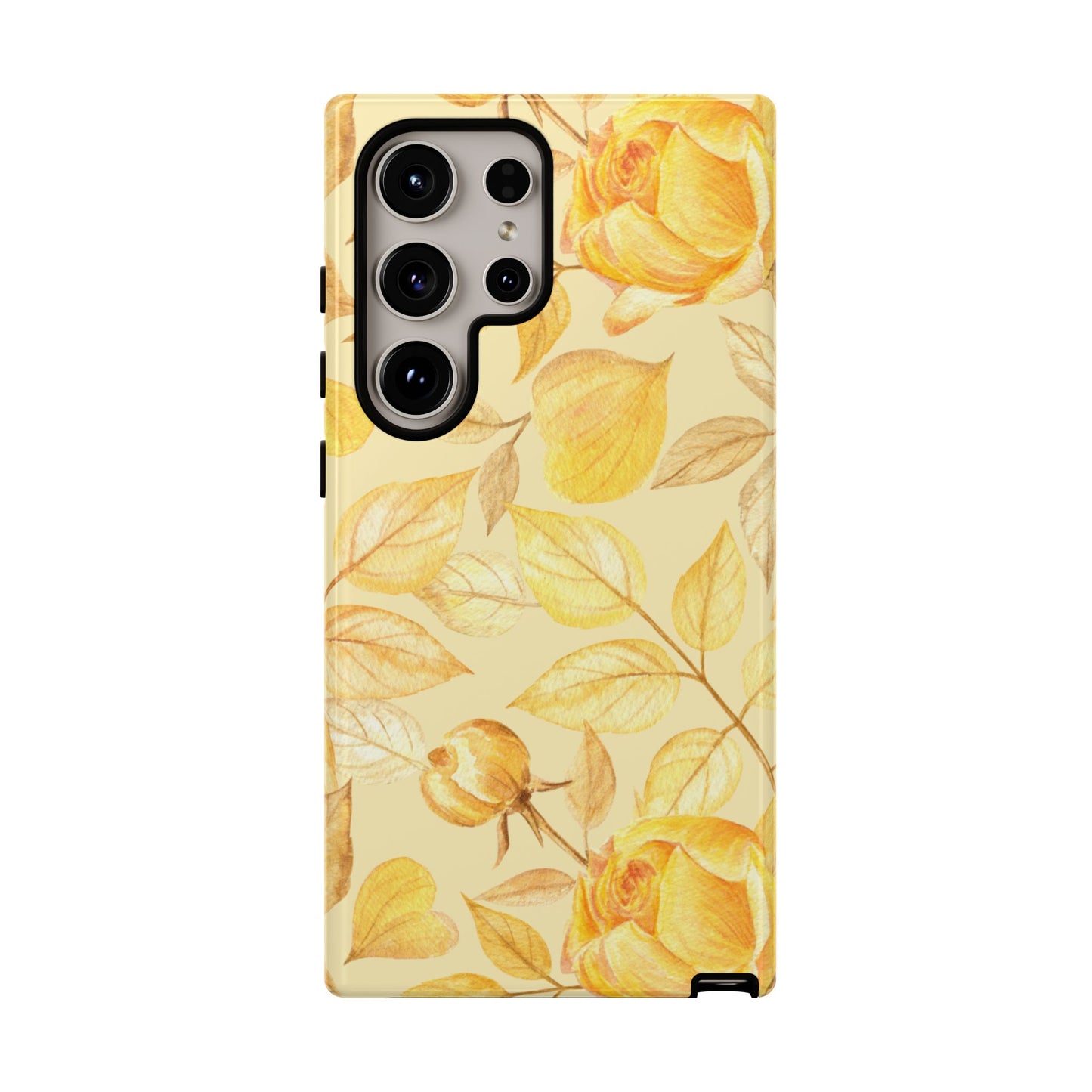Yellow Dusk Tough Phone Case - Yellow Rose Design