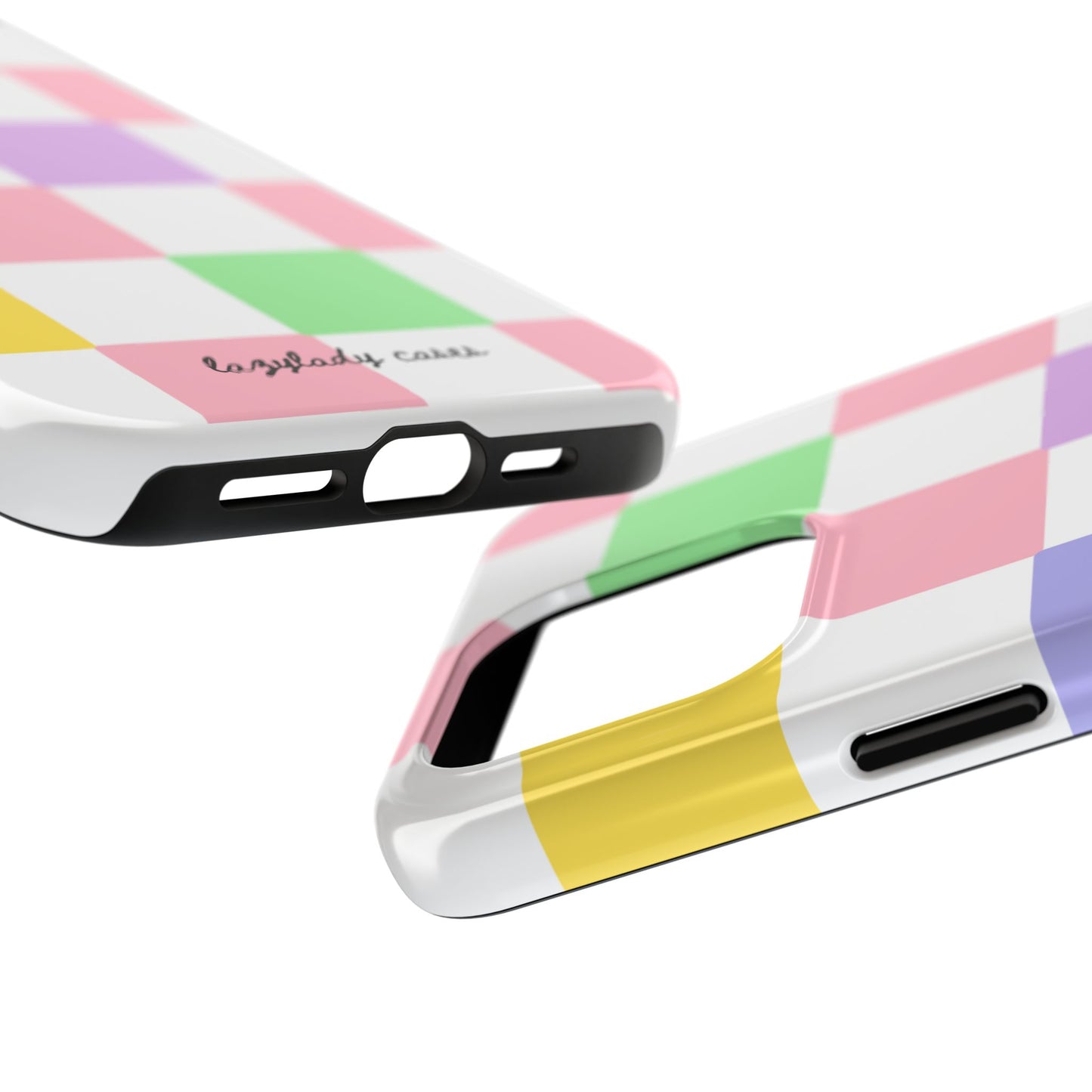 Colorful Checkerboard Tough Phone Case – Vibrant & Durable Protection