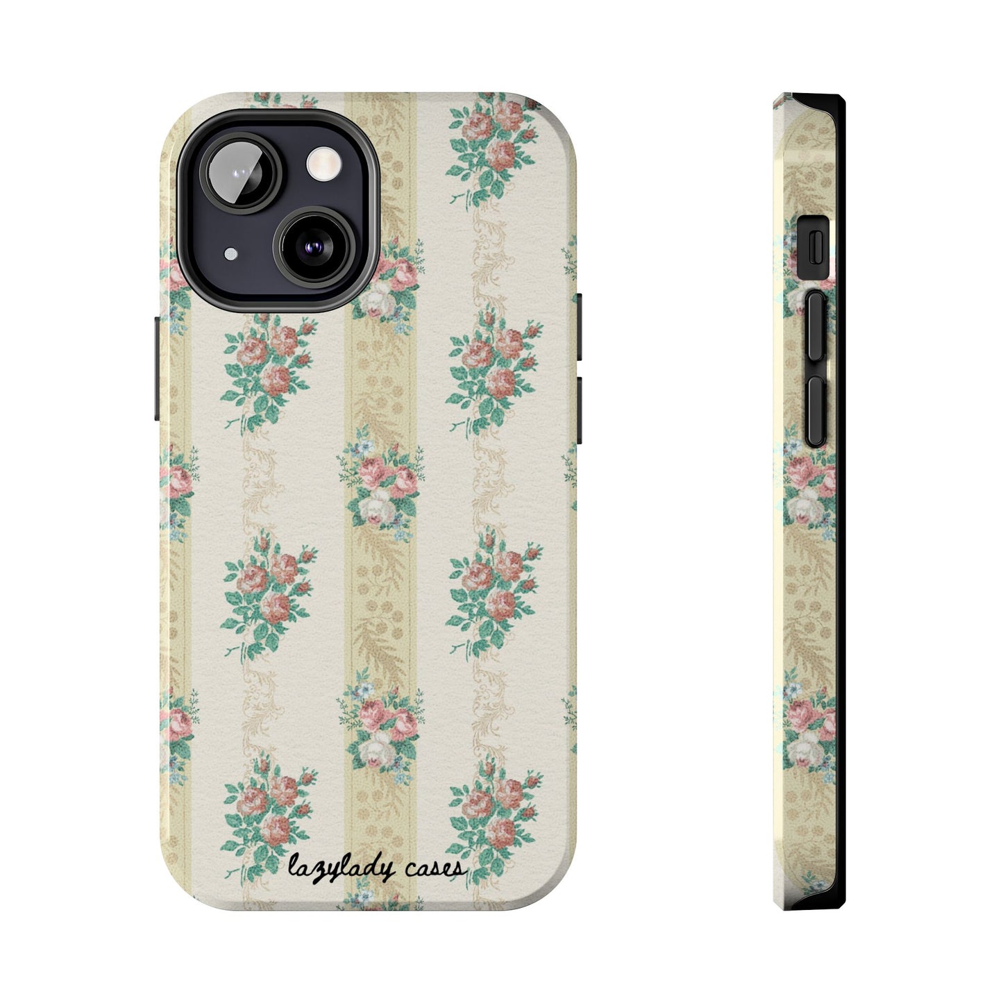Elegant Floral Tough Phone Case - Vintage Inspired Design
