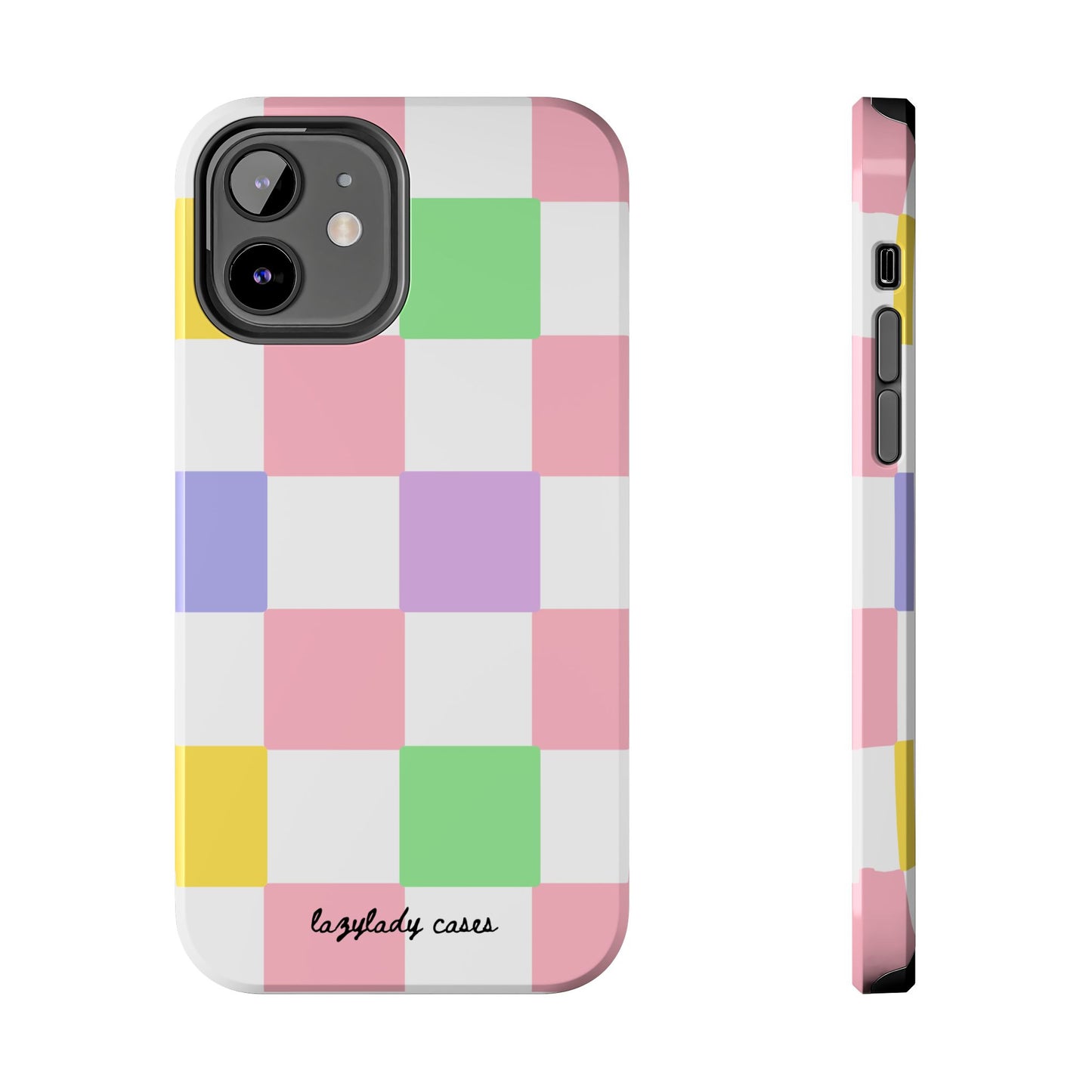Colorful Checkerboard Tough Phone Case – Vibrant & Durable Protection