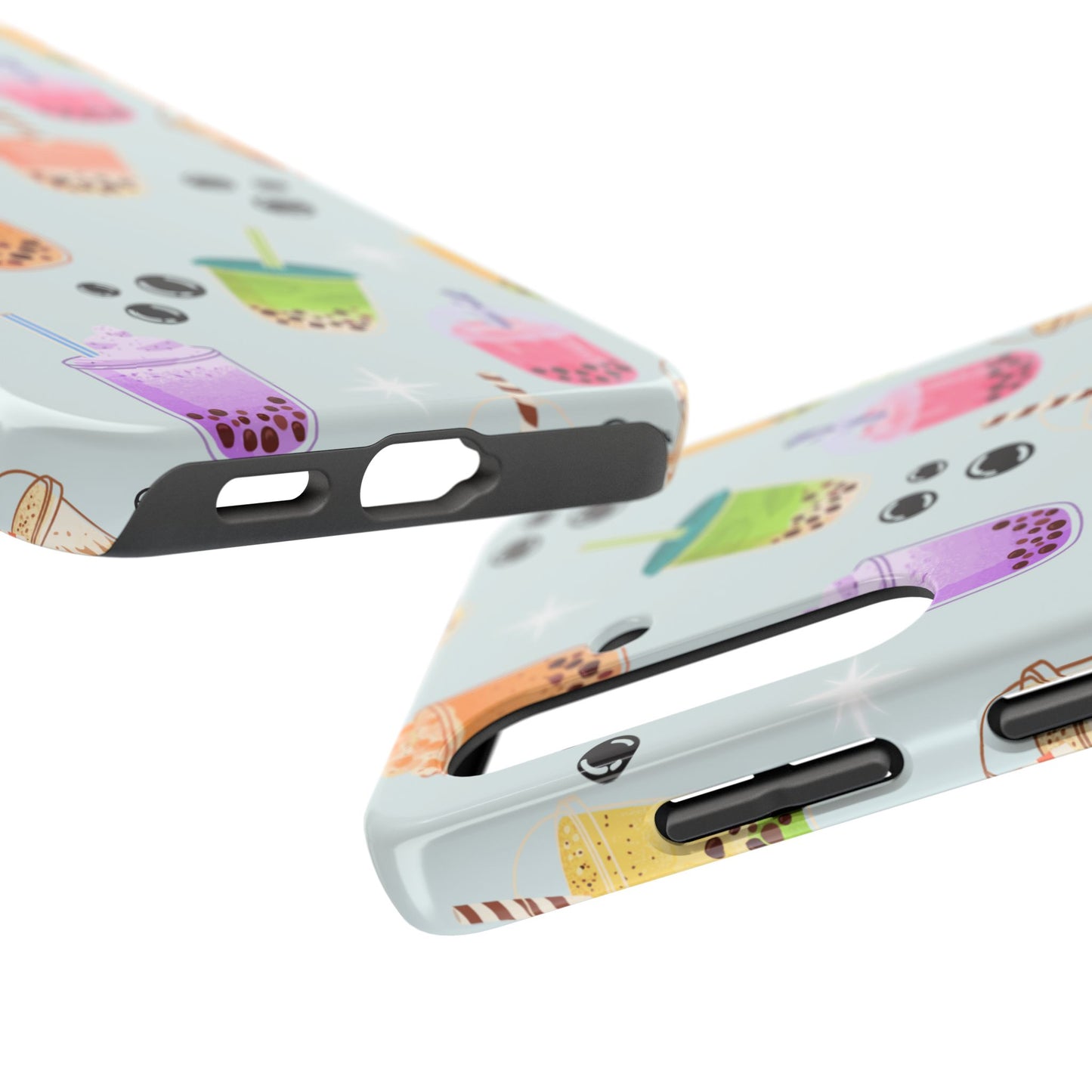 Colorful Boba Tea Phone Case, Tough Phone Cases for Drink Lovers, Cute Phone Accessory, Fun Gifts for Friends, Summer Vibes