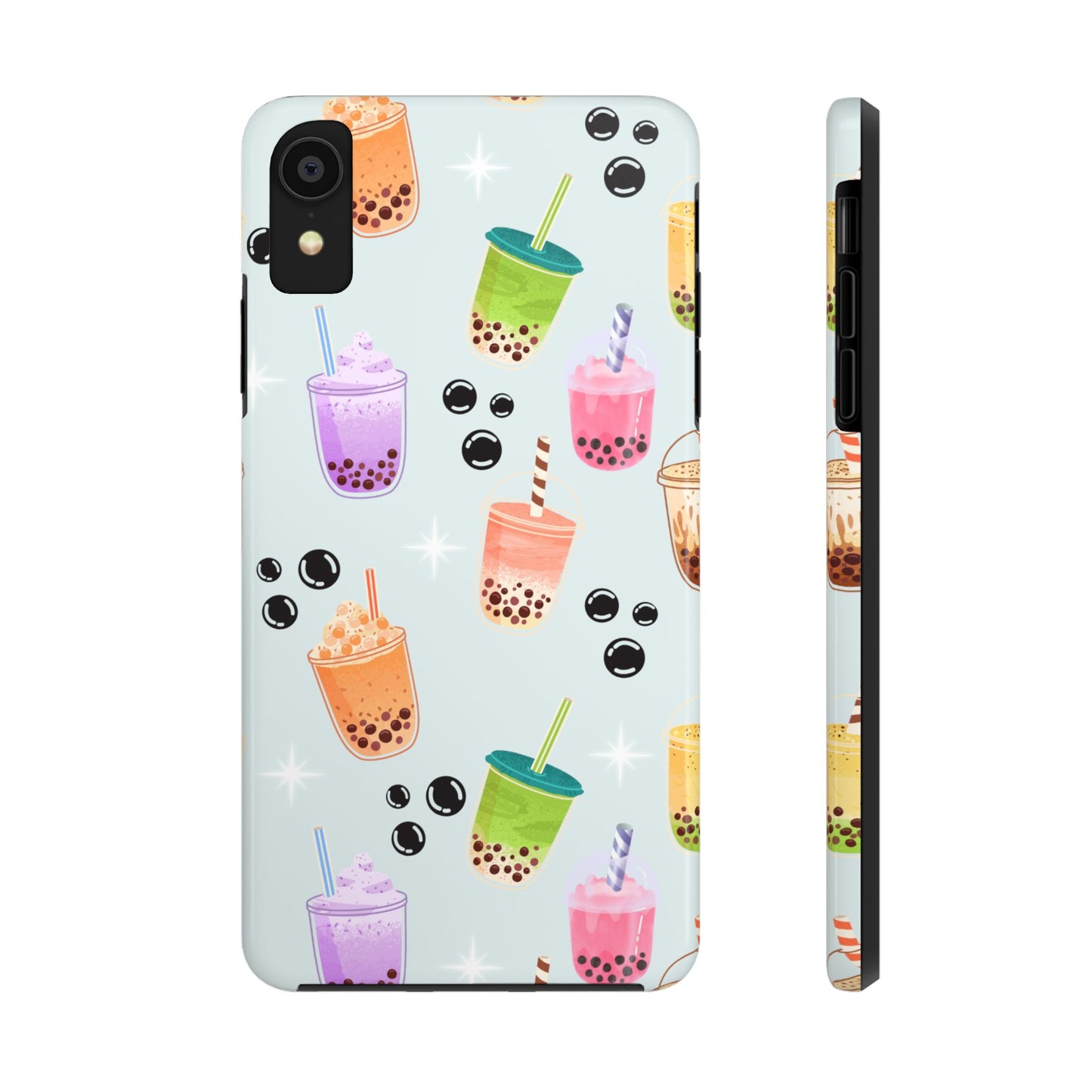 Colorful Boba Tea Phone Case, Tough Phone Cases for Drink Lovers, Cute Phone Accessory, Fun Gifts for Friends, Summer Vibes