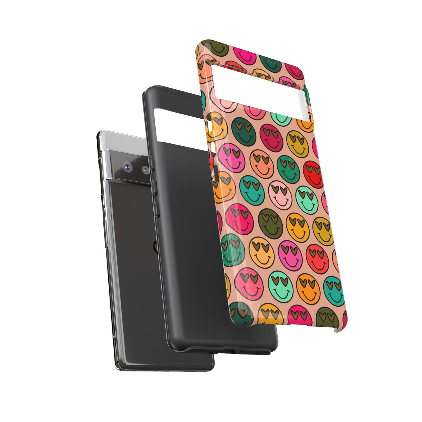Colorful Smiley Phone Case | Tough Cases, Cute Phone Cover, Happy Vibes, Gift for Friends, Fun Phone Accessory