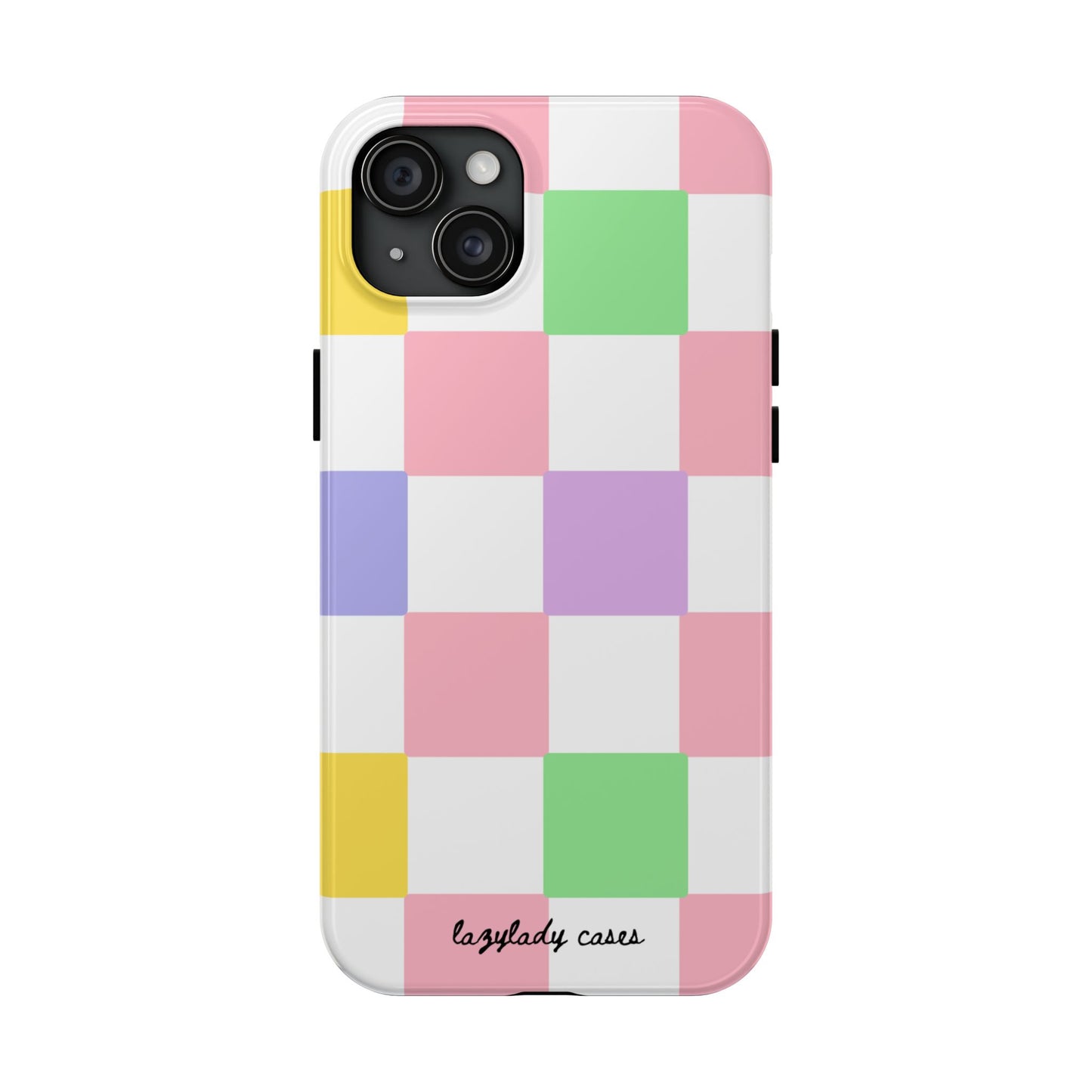 Colorful Checkerboard Tough Phone Case – Vibrant & Durable Protection