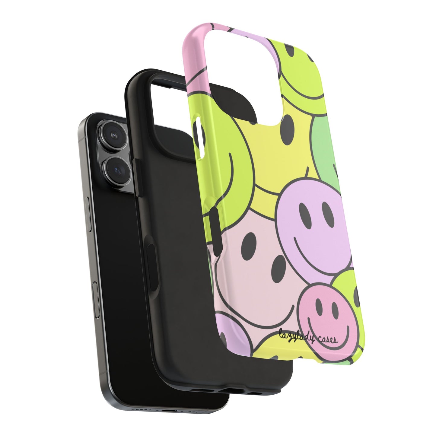 Colorful Smiley Face Tough Phone Case - Fun, Durable Protection for All Ages