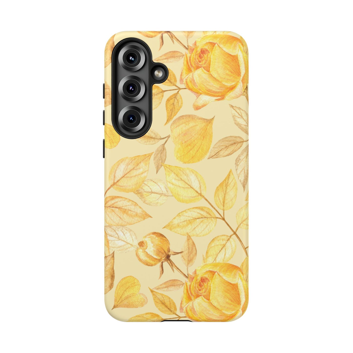 Yellow Dusk Tough Phone Case - Yellow Rose Design