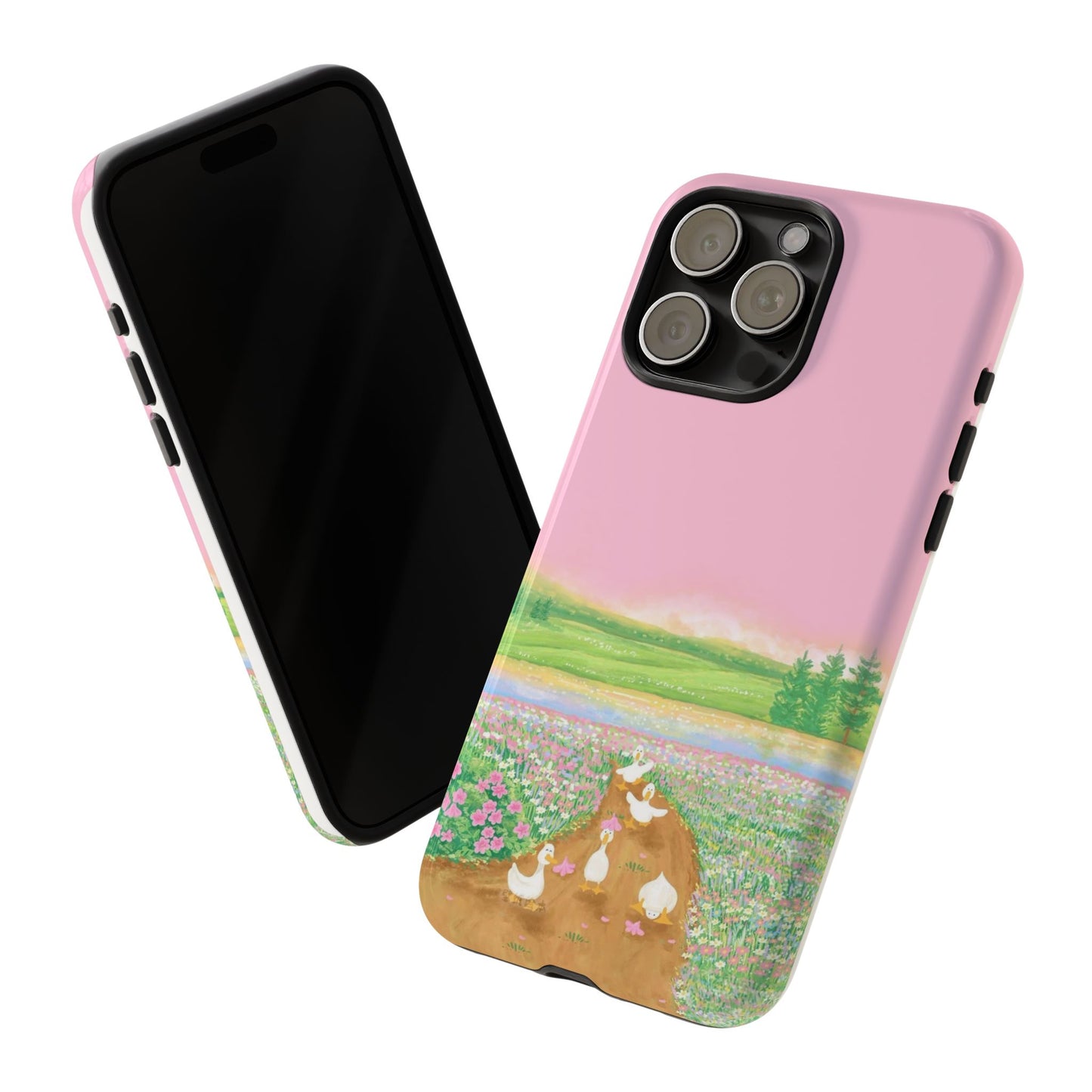 Pastel Floral Phone Case, Tough Cases for Nature Lovers, Cute Phone Accessories, Spring Gifts, Unique Mobile Covers
