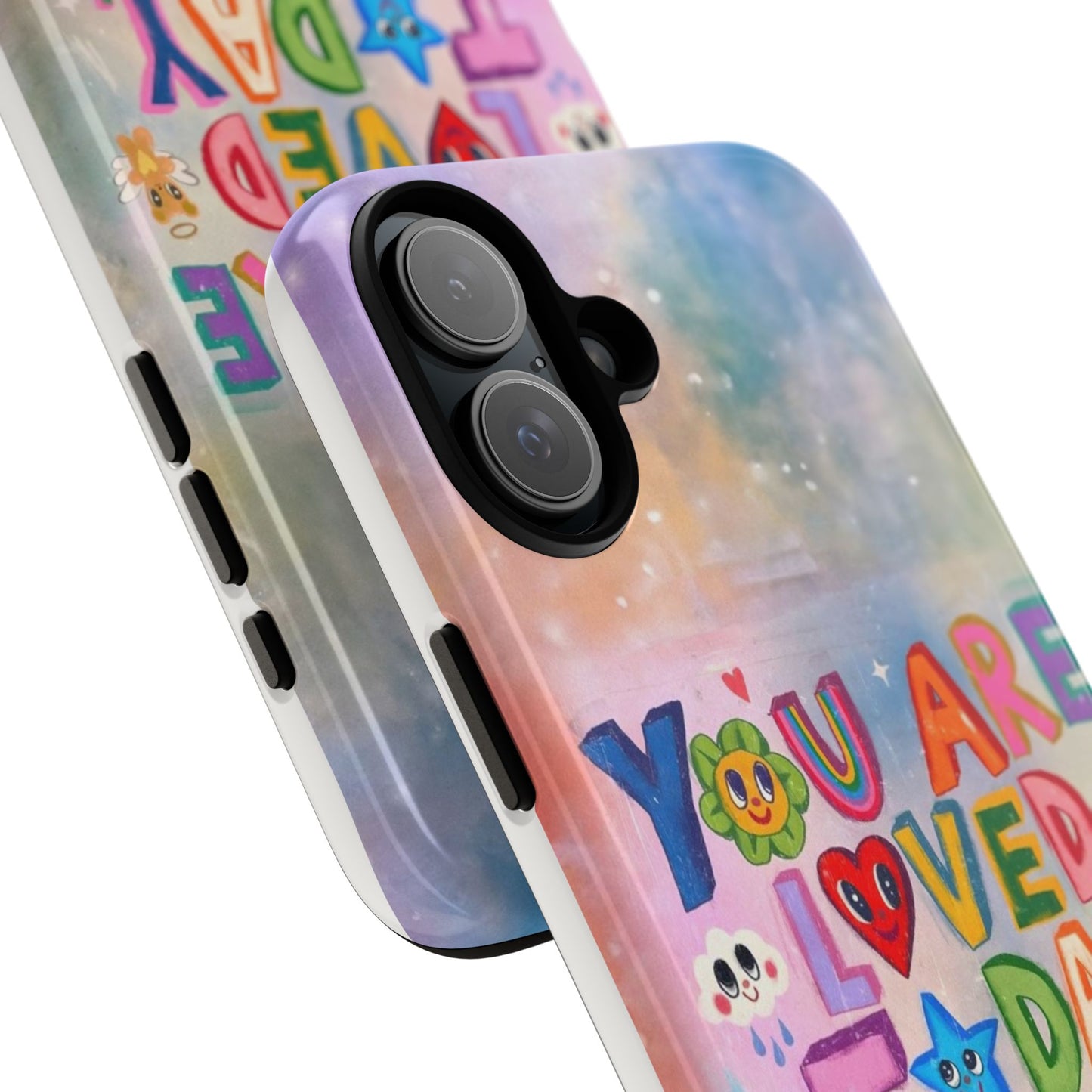 Colorful Phone Case with Positive Affirmations, Inspirational Phone Shell, Cute Gift for Teens, Motivational Tech Accessory, I Love You Case
