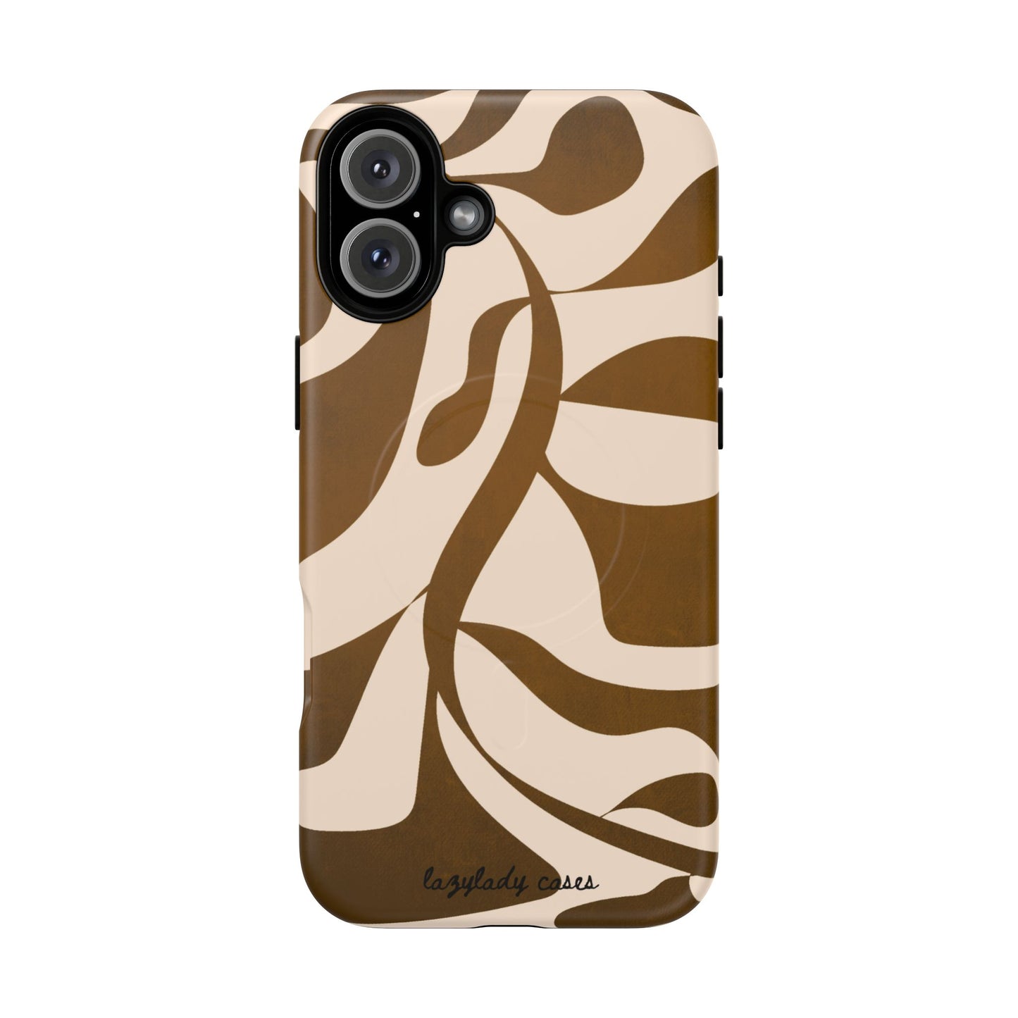Brown Bonnet Stylish Tough Magnetic Phone Case - Trendy Abstract Design