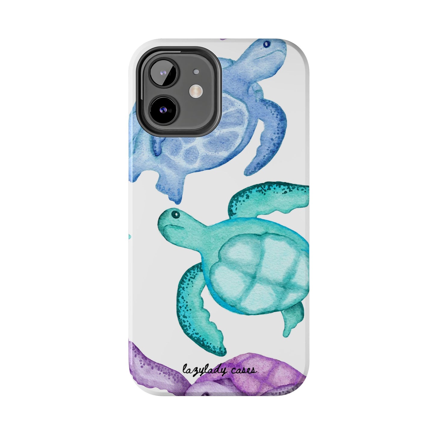 Ocean-Inspired Tough Phone Cases with Colorful Turtles