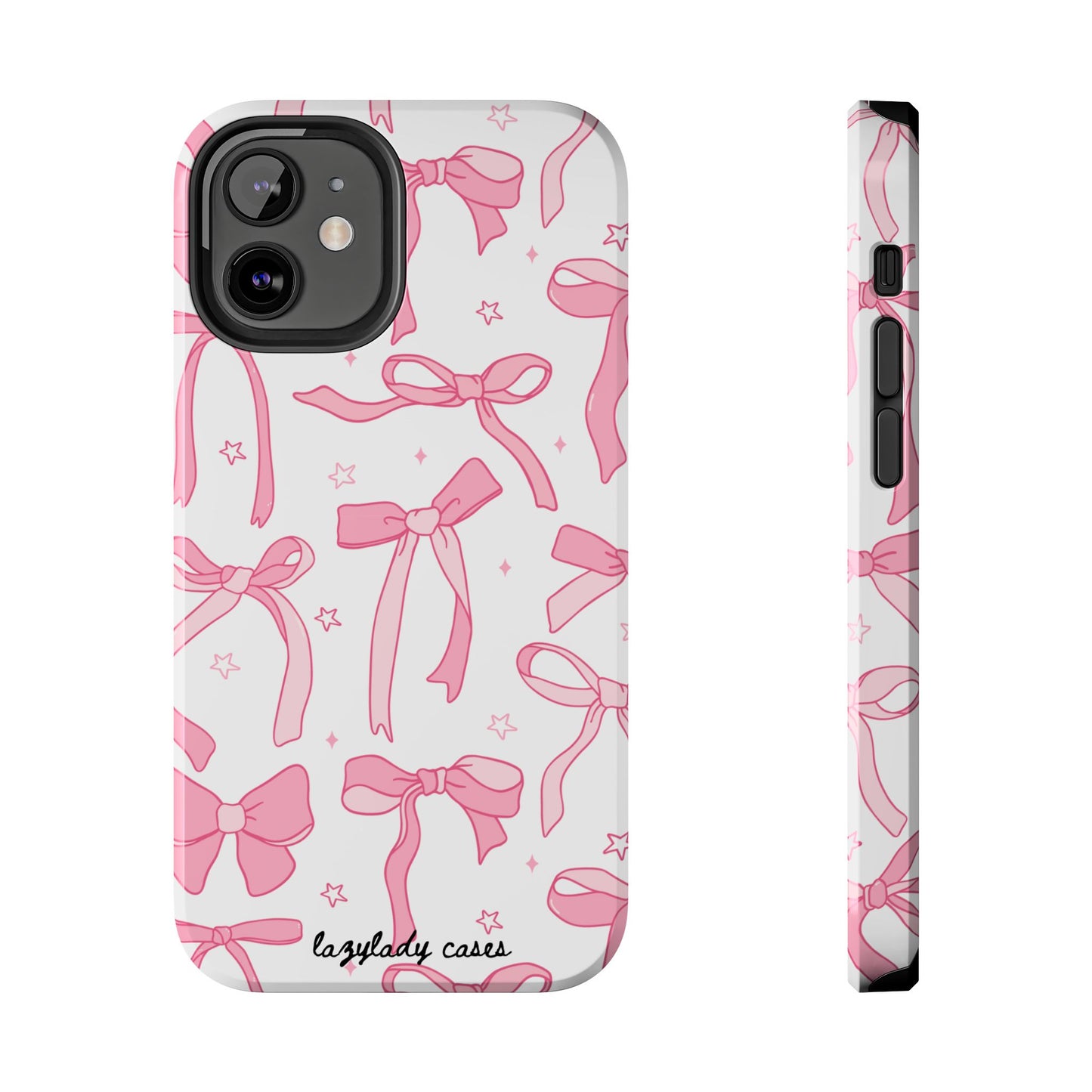 Cute Pink Bow Tough Phone Case - Stylish and Durable Protection