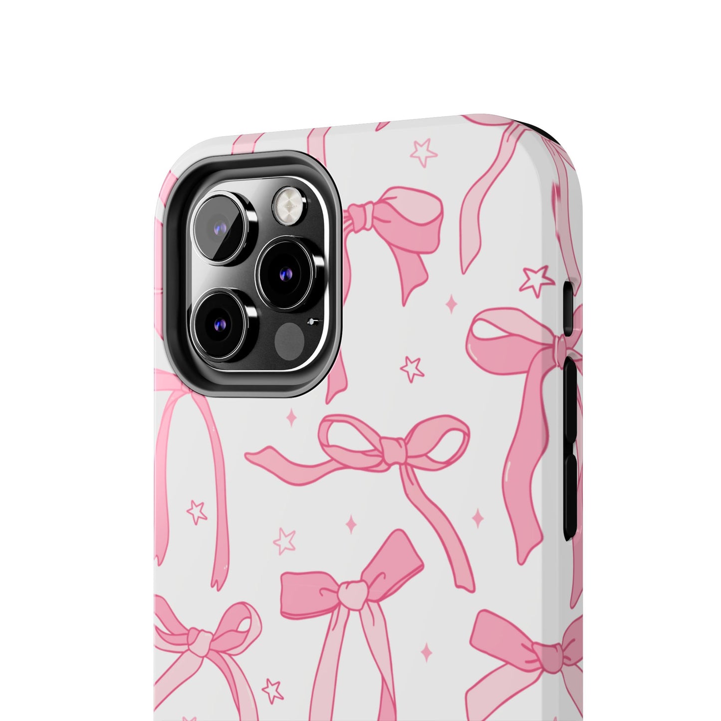 Cute Pink Bow Tough Phone Case - Stylish and Durable Protection