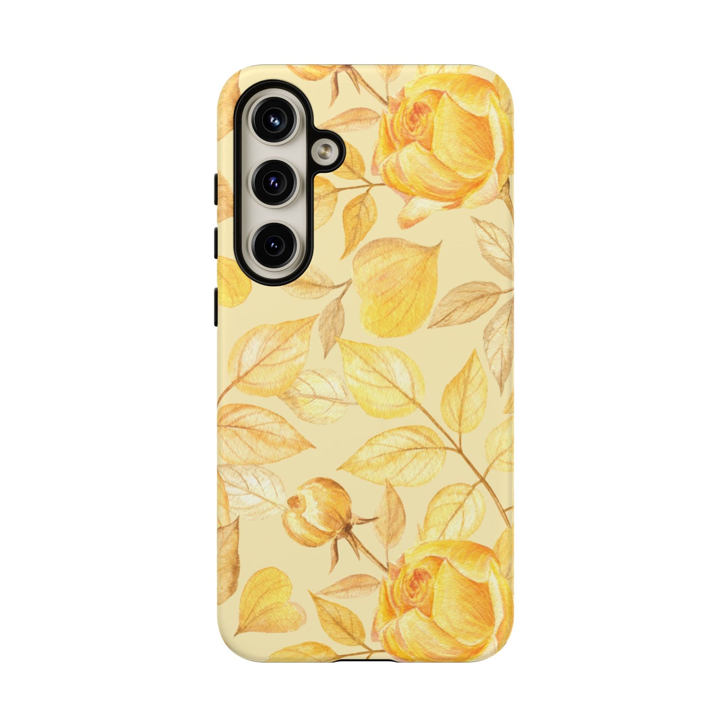 Yellow Dusk Tough Phone Case - Yellow Rose Design