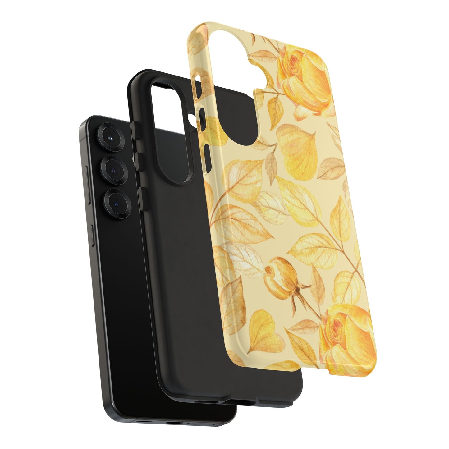 Yellow Dusk Tough Phone Case - Yellow Rose Design