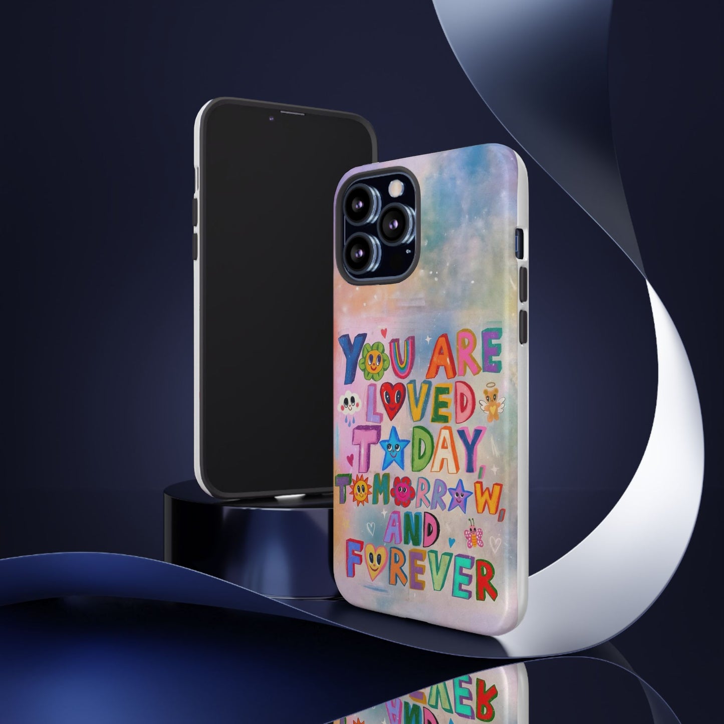 Colorful Phone Case with Positive Affirmations, Inspirational Phone Shell, Cute Gift for Teens, Motivational Tech Accessory, I Love You Case