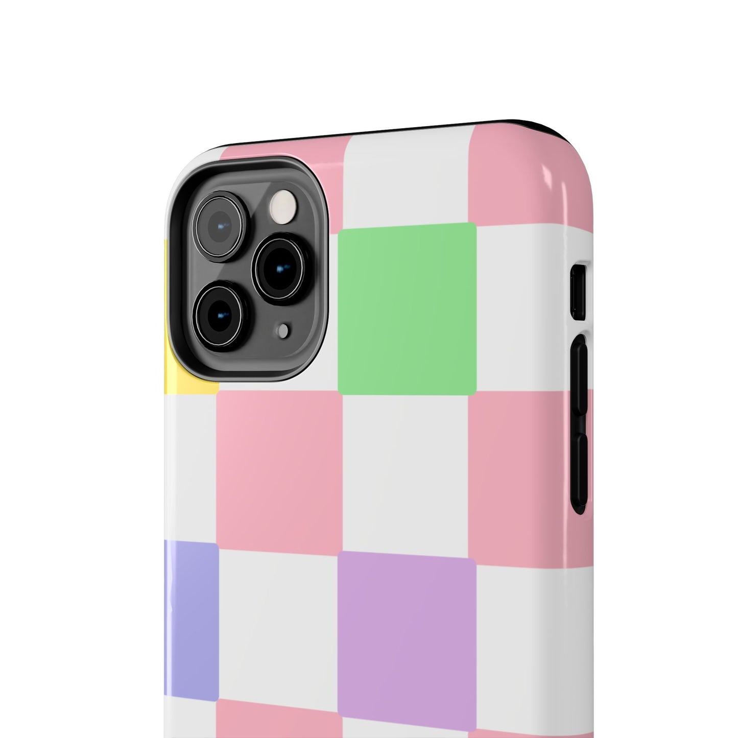 Colorful Checkerboard Tough Phone Case – Vibrant & Durable Protection