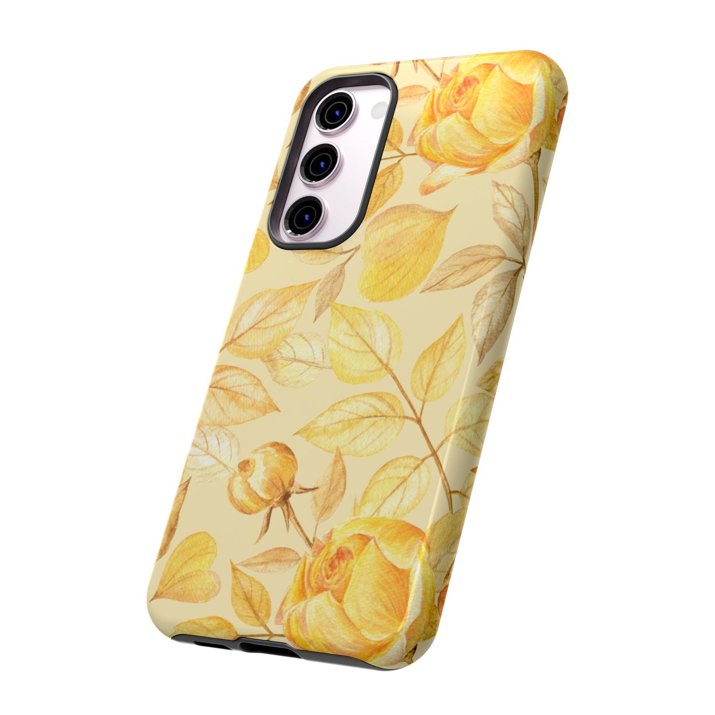 Yellow Dusk Tough Phone Case - Yellow Rose Design