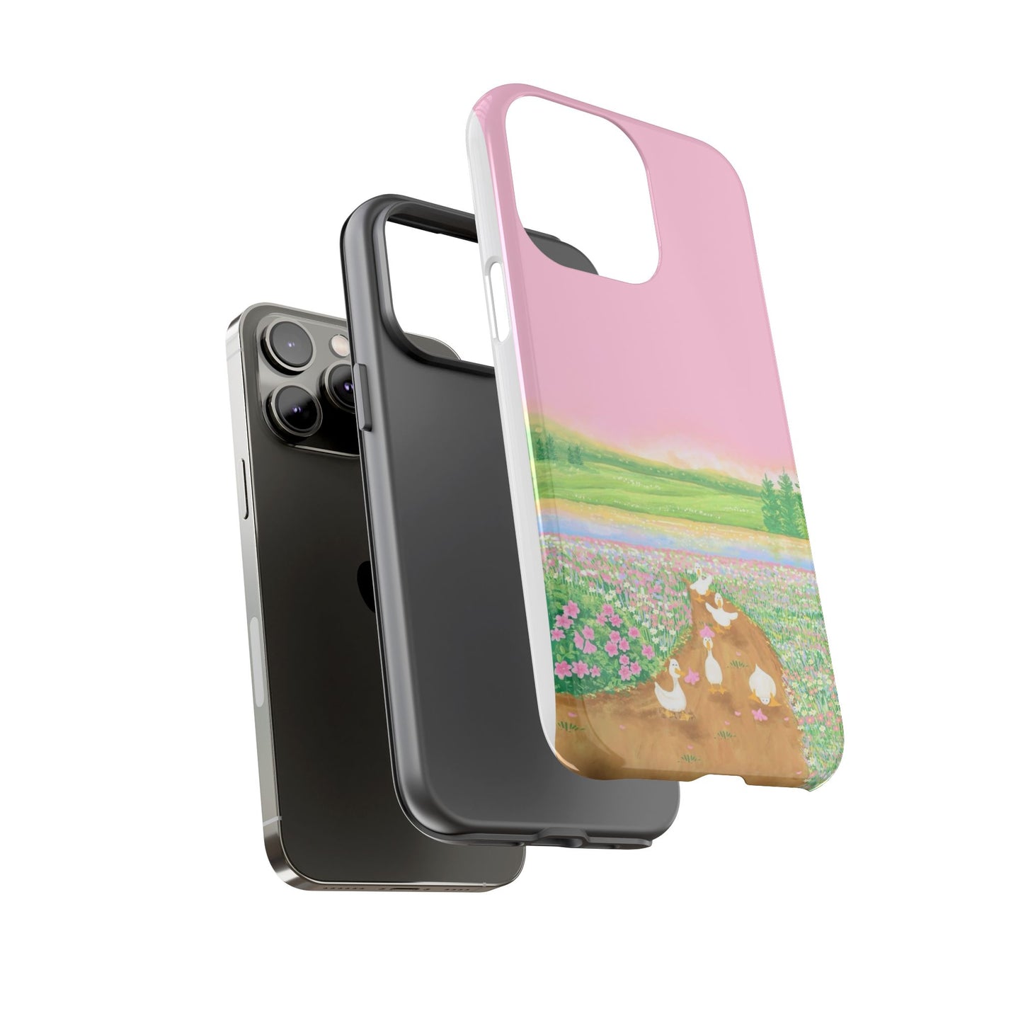 Pastel Floral Phone Case, Tough Cases for Nature Lovers, Cute Phone Accessories, Spring Gifts, Unique Mobile Covers