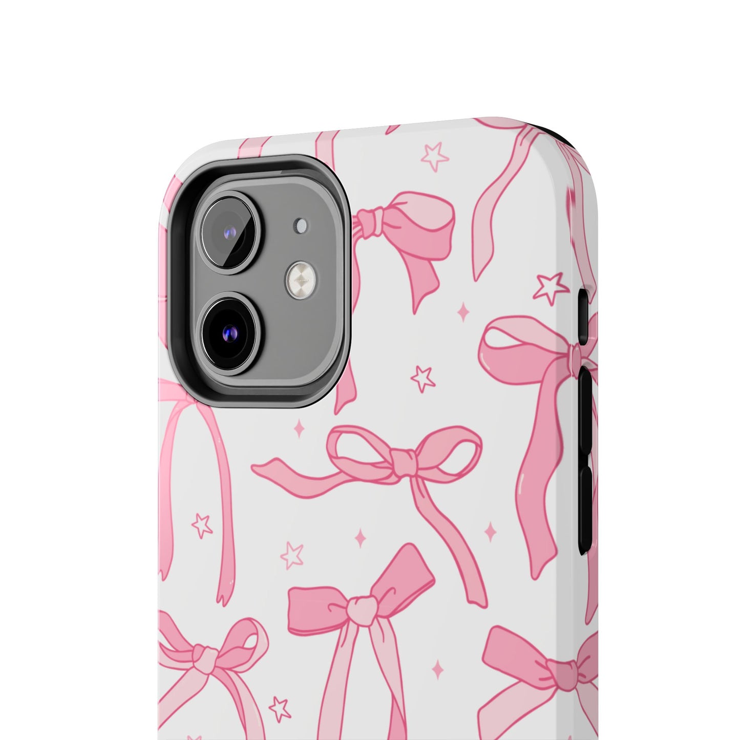 Cute Pink Bow Tough Phone Case - Stylish and Durable Protection