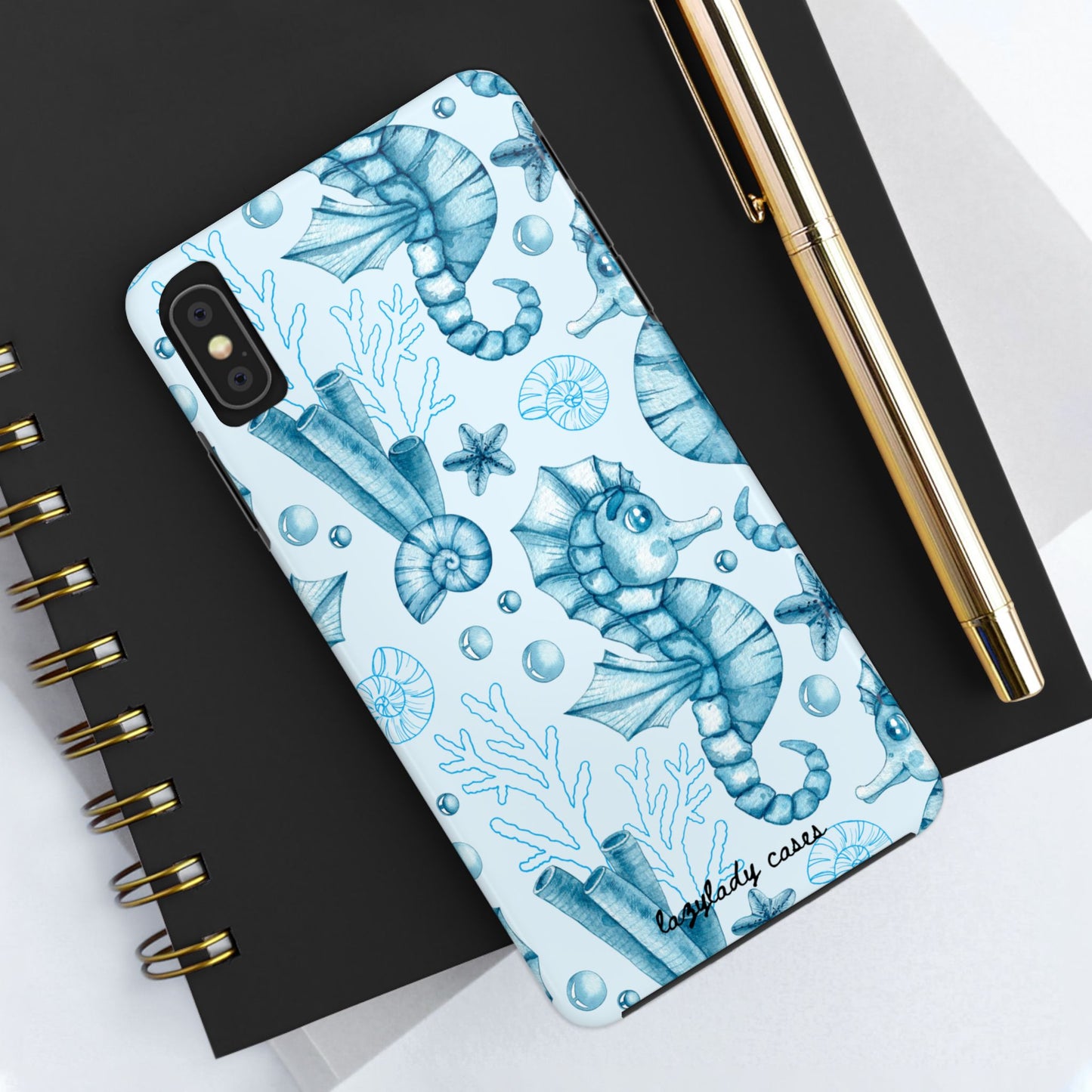 Coastal Seahorse Phone Case - Tough Protection with Beach Vibe