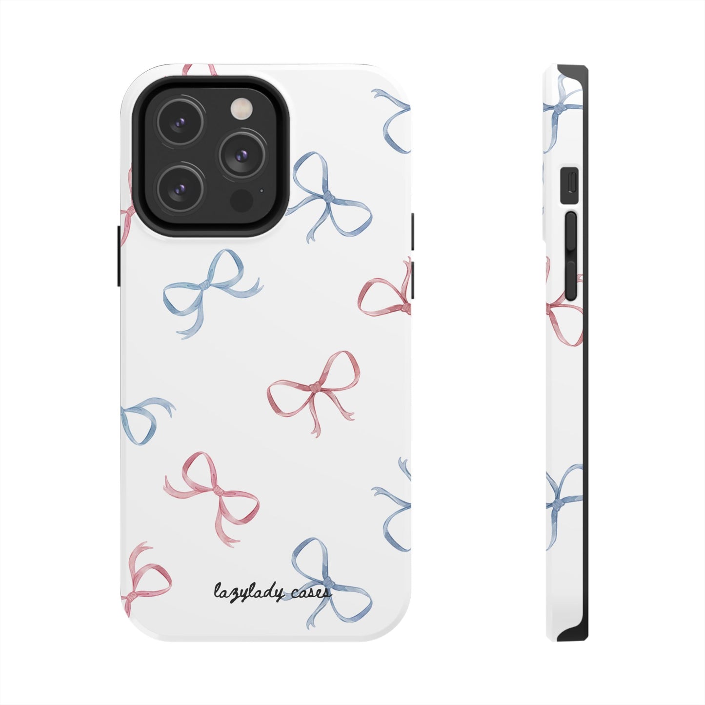 Chic Bow Pattern Tough Phone Case | Stylish Protection for Your Device