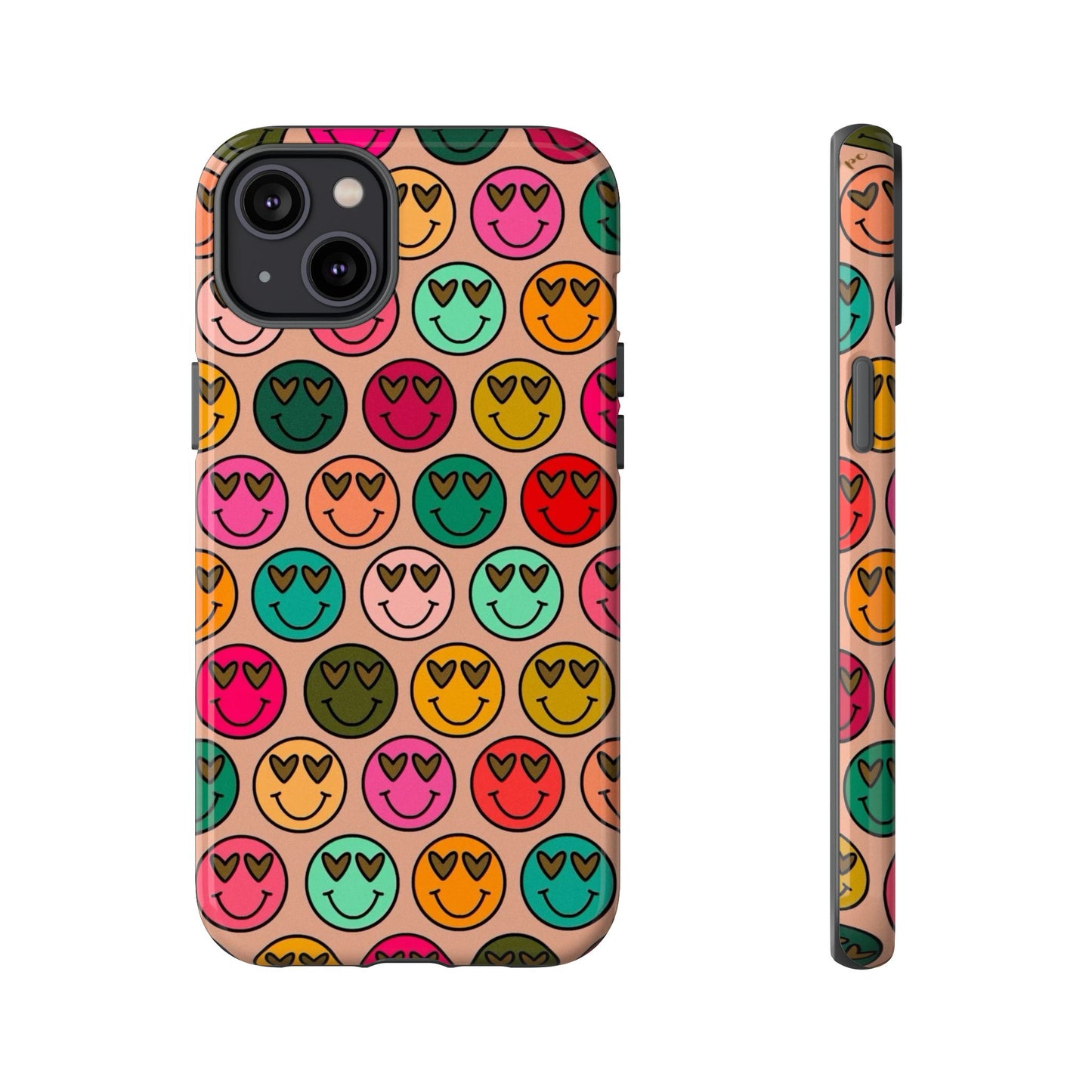 Colorful Smiley Phone Case | Tough Cases, Cute Phone Cover, Happy Vibes, Gift for Friends, Fun Phone Accessory