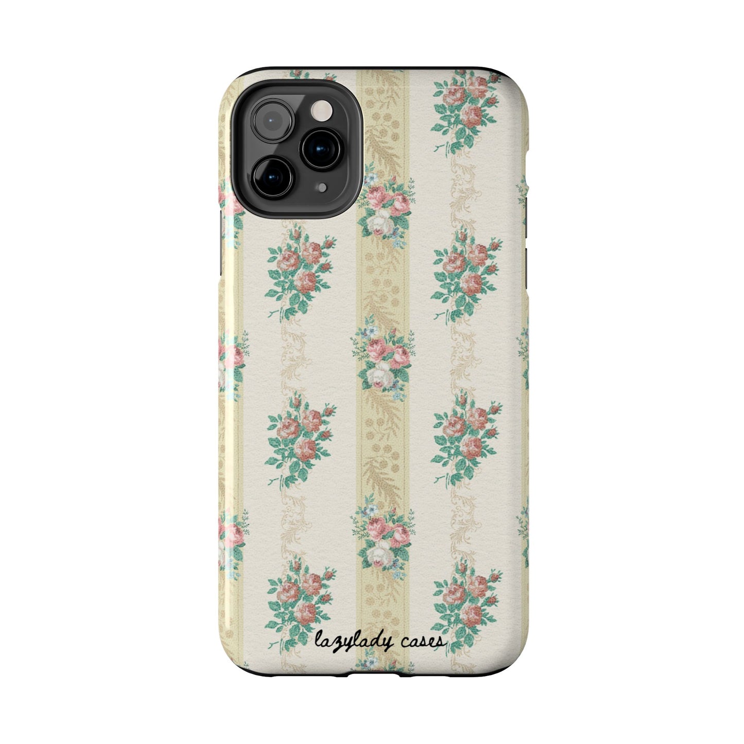 Elegant Floral Tough Phone Case - Vintage Inspired Design