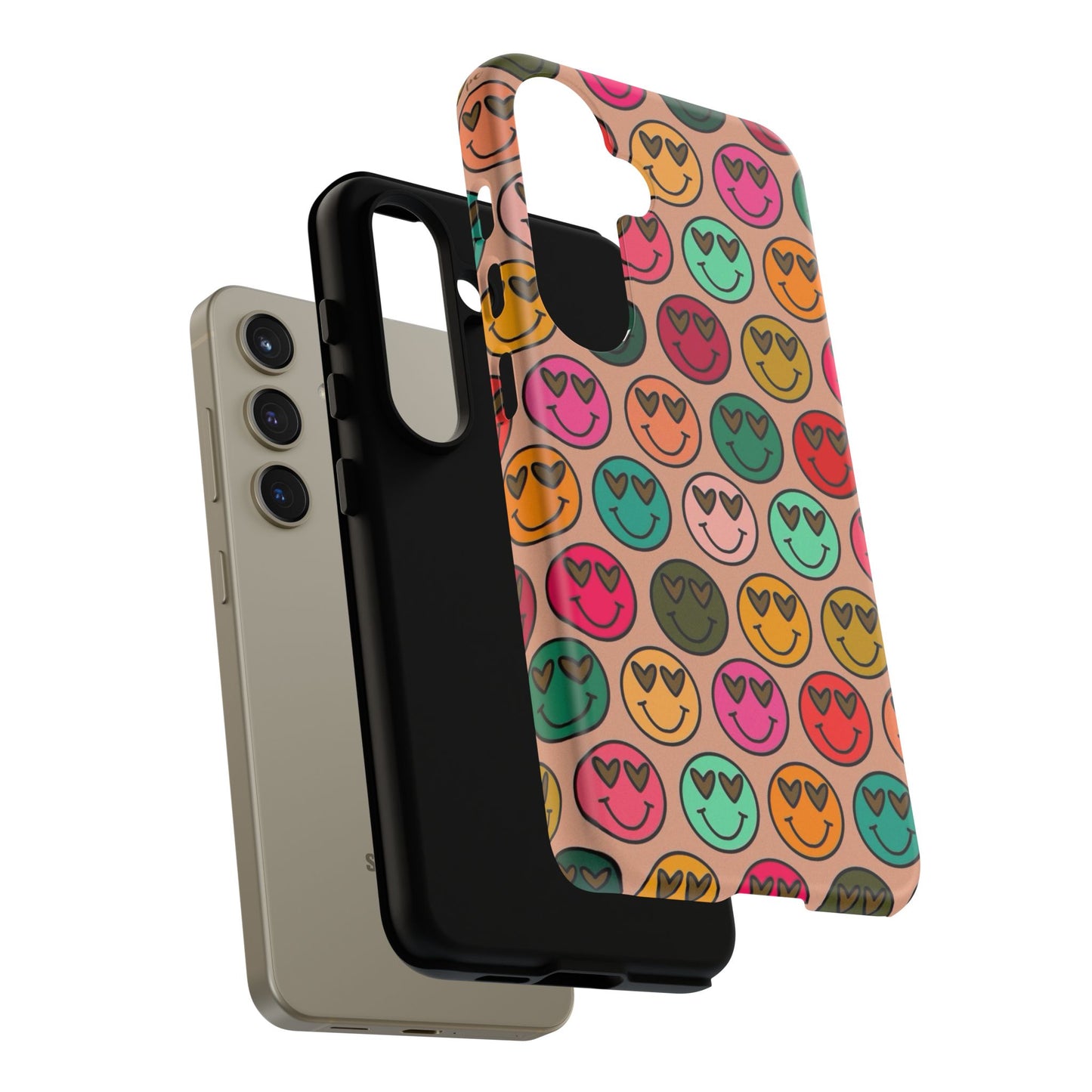 Colorful Smiley Phone Case | Tough Cases, Cute Phone Cover, Happy Vibes, Gift for Friends, Fun Phone Accessory