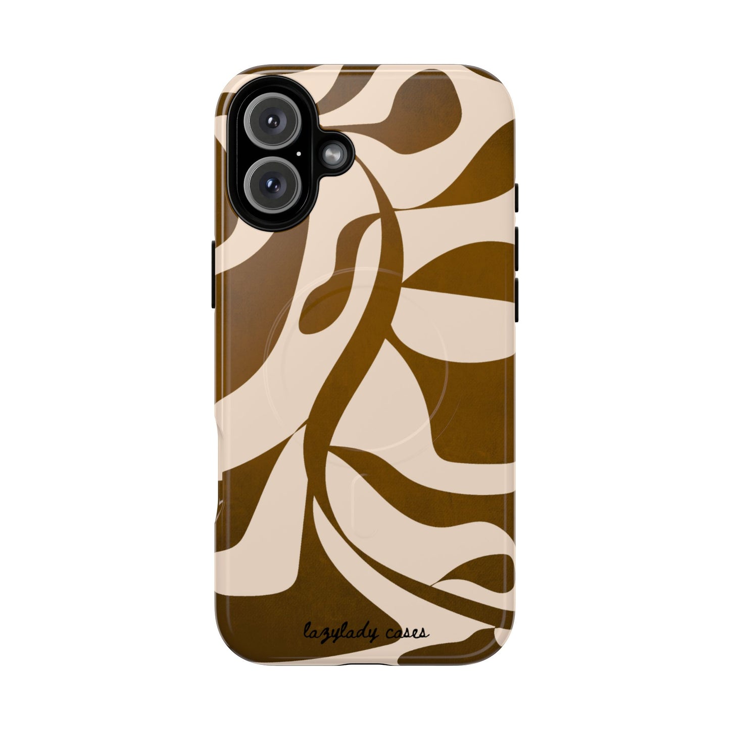 Brown Bonnet Stylish Tough Magnetic Phone Case - Trendy Abstract Design