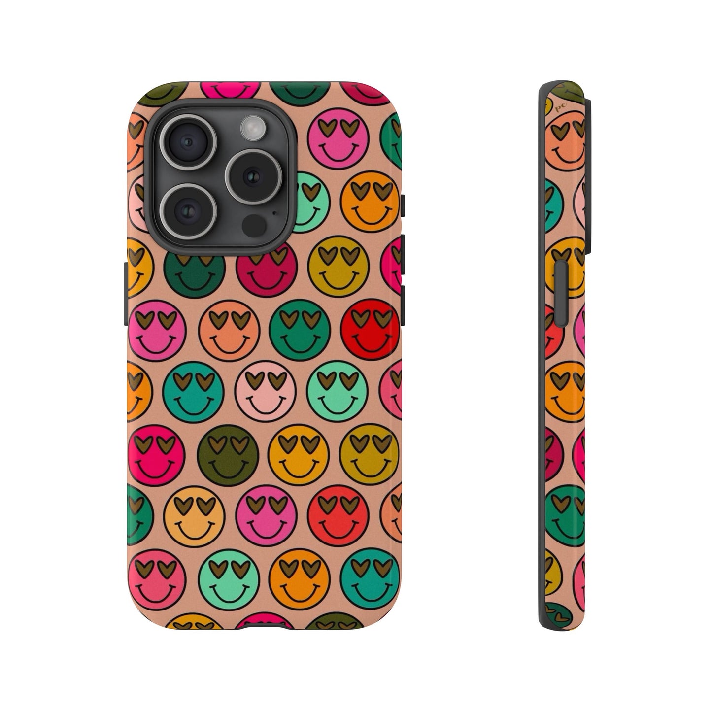 Colorful Smiley Phone Case | Tough Cases, Cute Phone Cover, Happy Vibes, Gift for Friends, Fun Phone Accessory